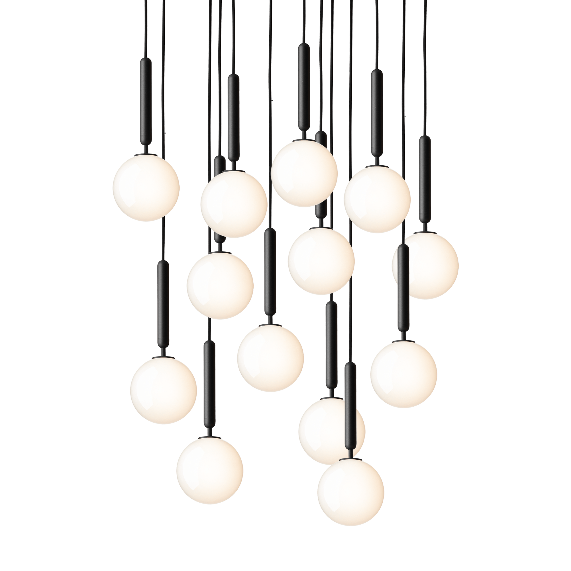 MIIRA 13 Pendant Lamp in Graphite with Opal Glass