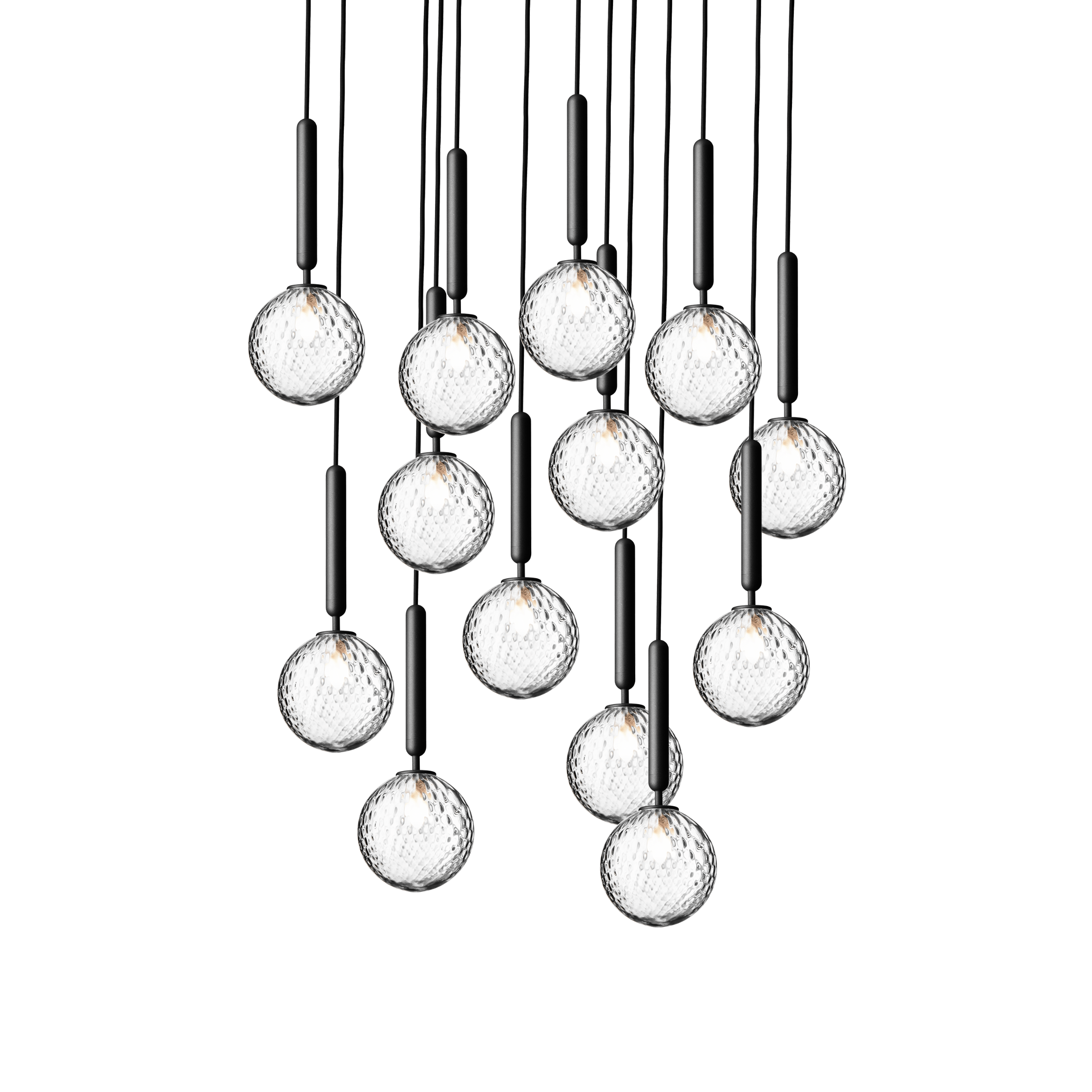 MIIRA 13 Pendant Lamp in Graphite with Transparent Glass