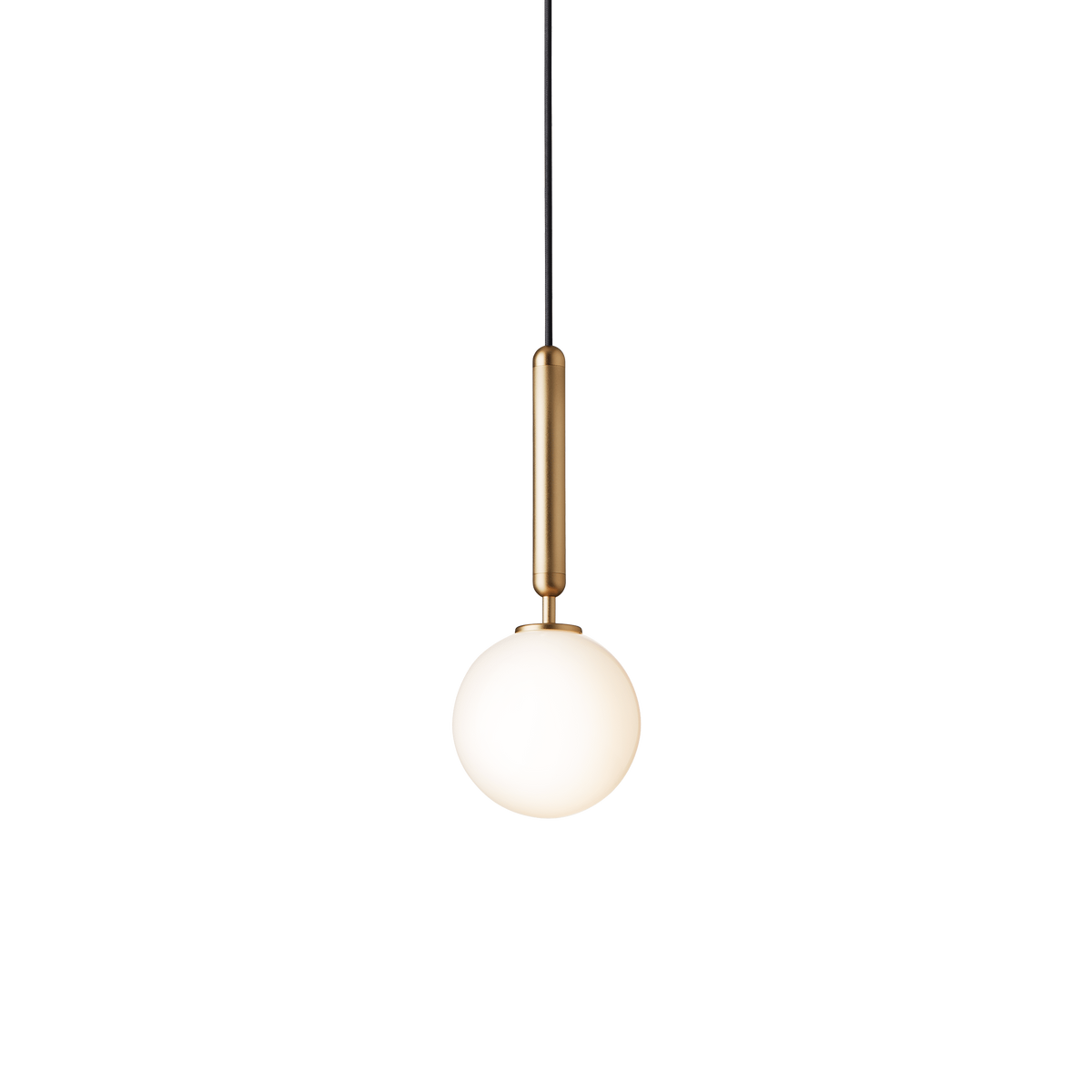 Lampa wisząca MIIRA mosiężny z opalowym szkłem – mosiądz i szkło