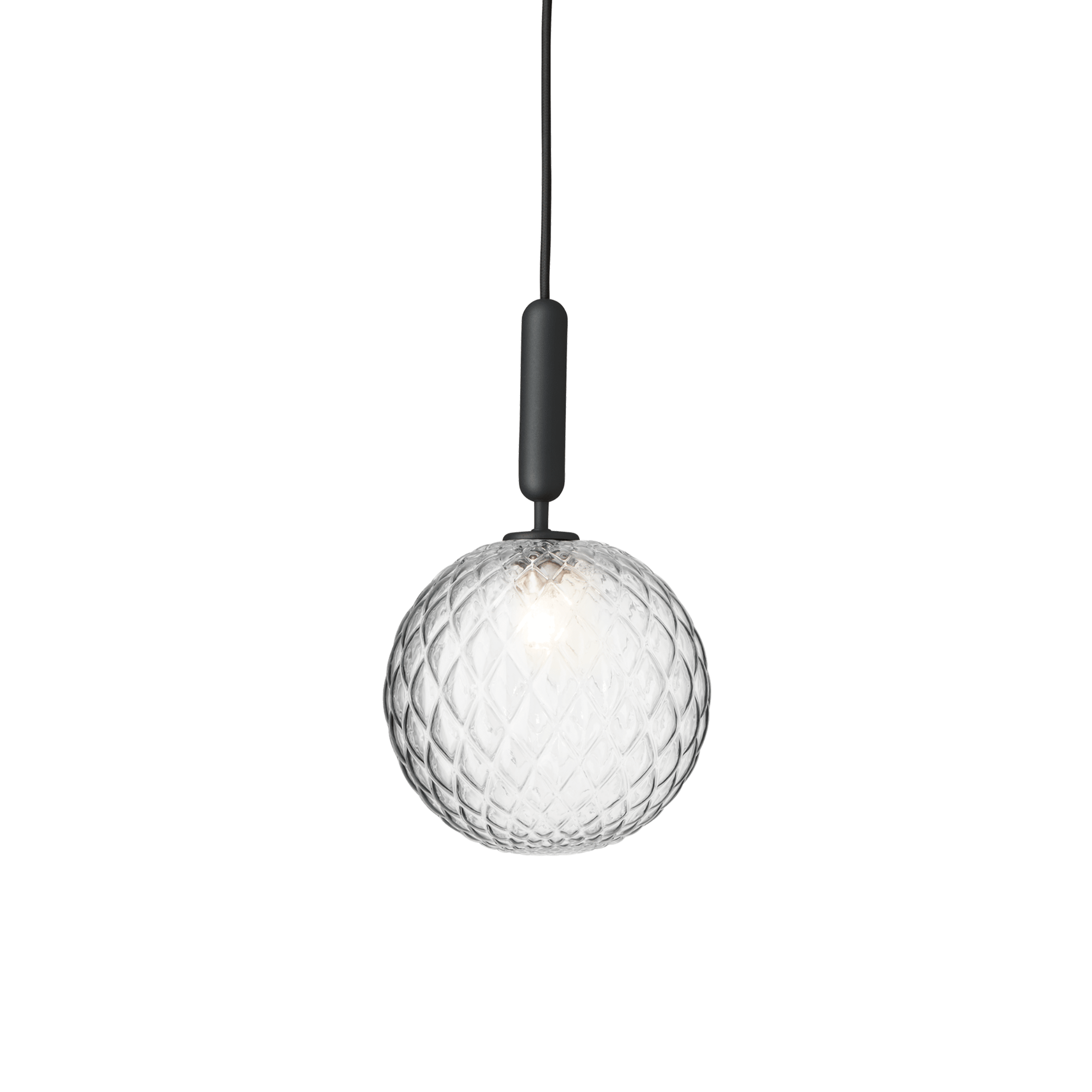 MIIRA Pendant Lamp in Graphite with Transparent Glass