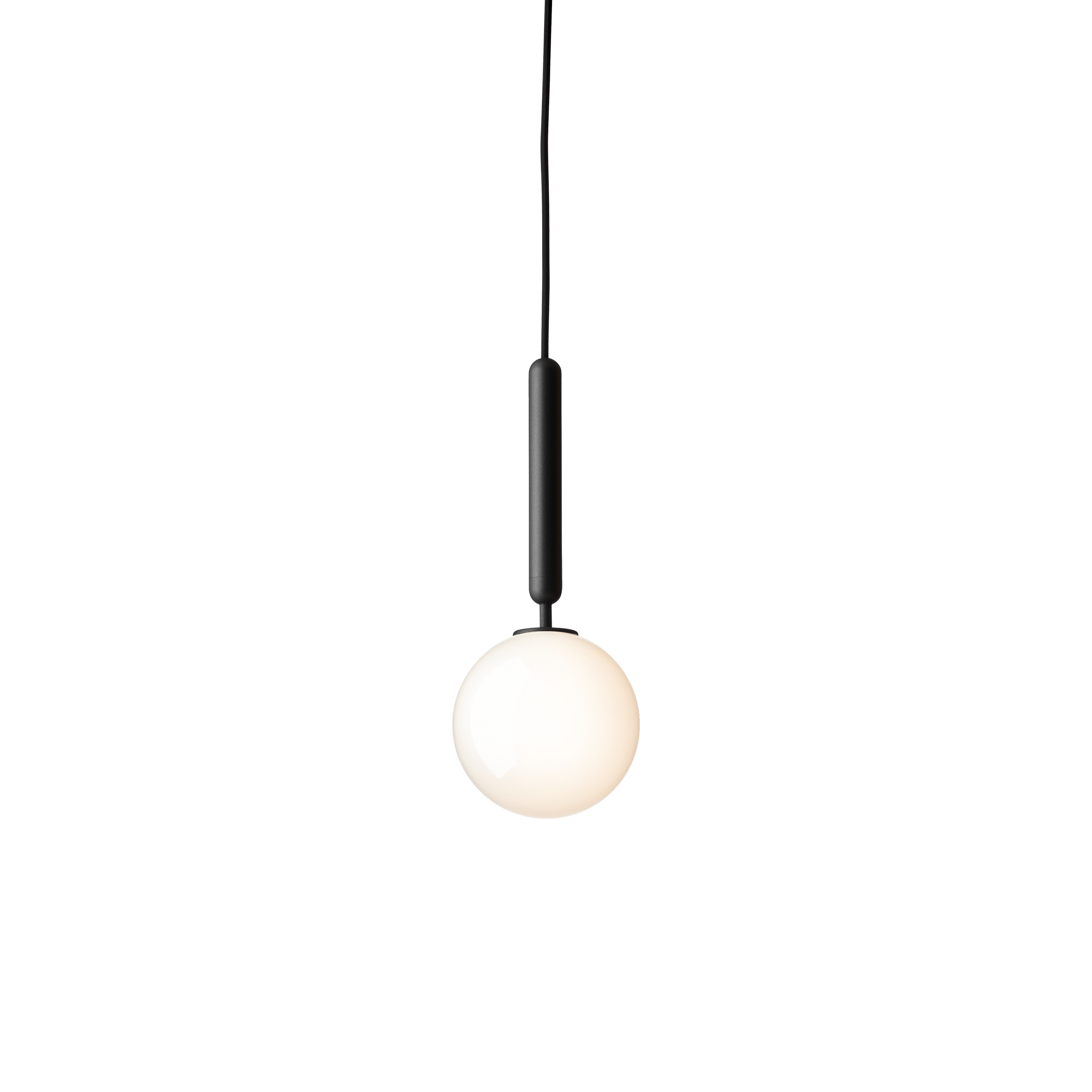 Pendelleuchte MIIRA graphit mit opalem Glas
