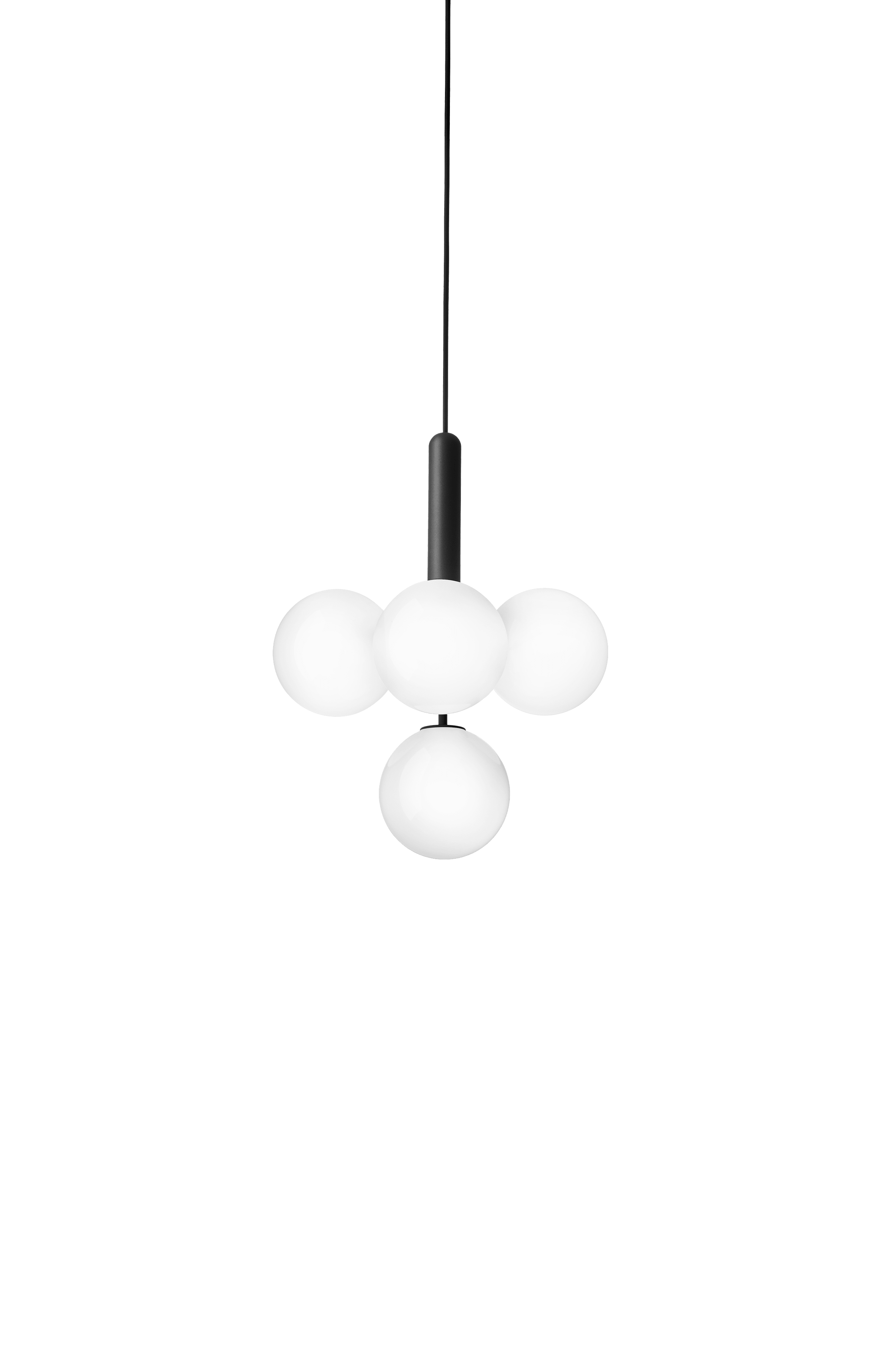 MIIRA 4 Pendant Lamp in Graphite with Opal Glass