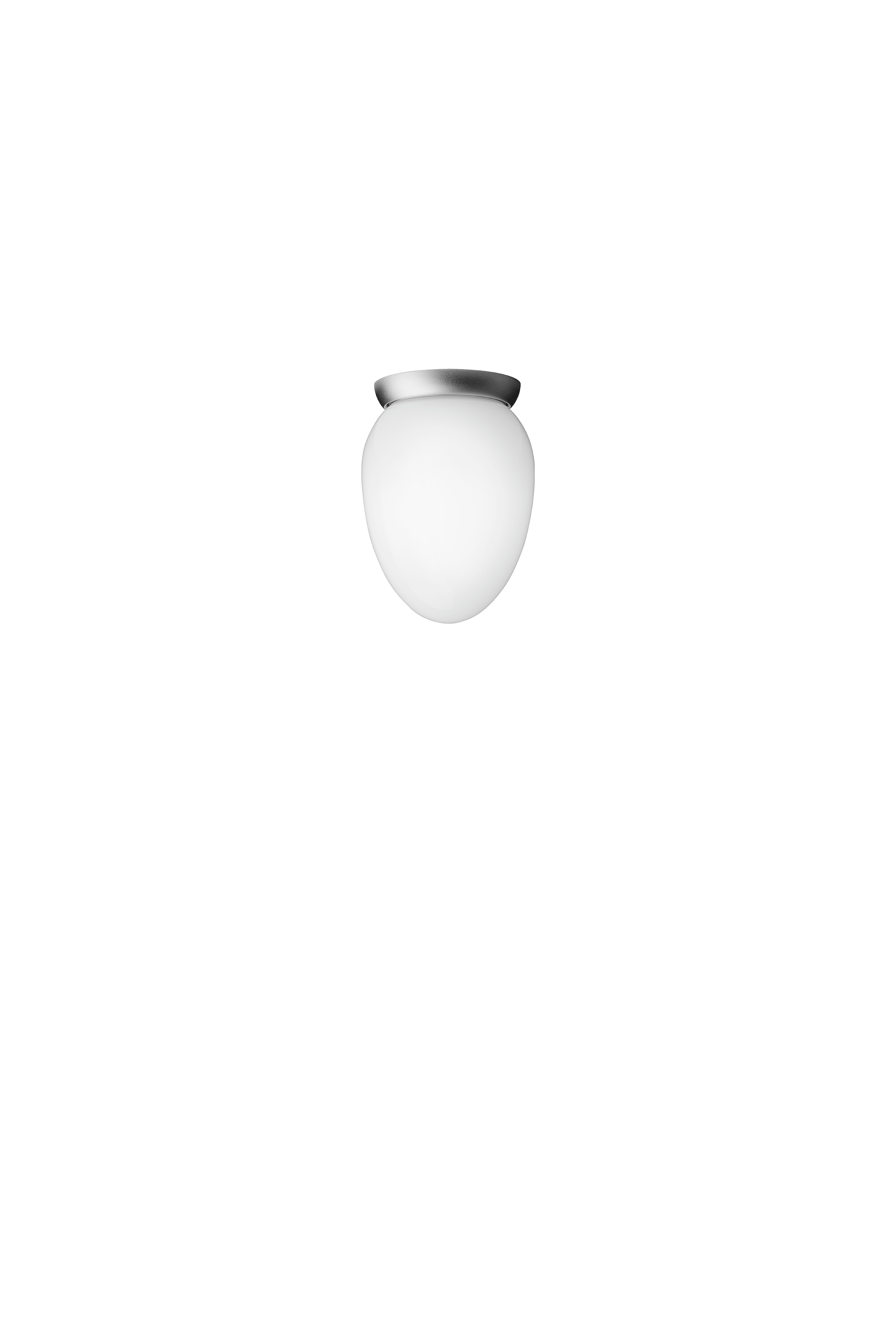 Lampa sufitowa RIZZATTO 171 srebrny metal z opalowym szkłem