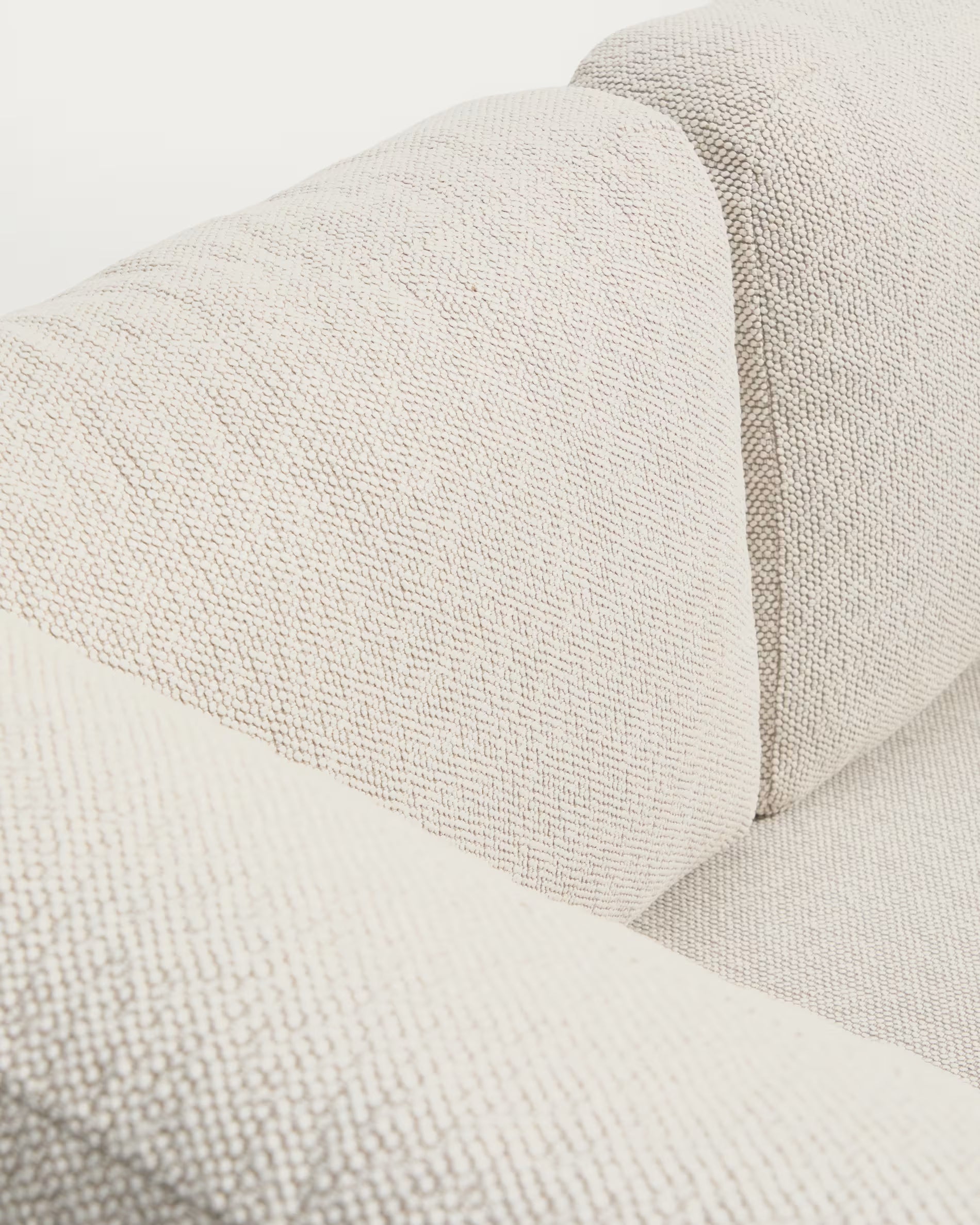 Gartenbank 3-sitzig NERANO hellbeige mit graubeigem Gestell