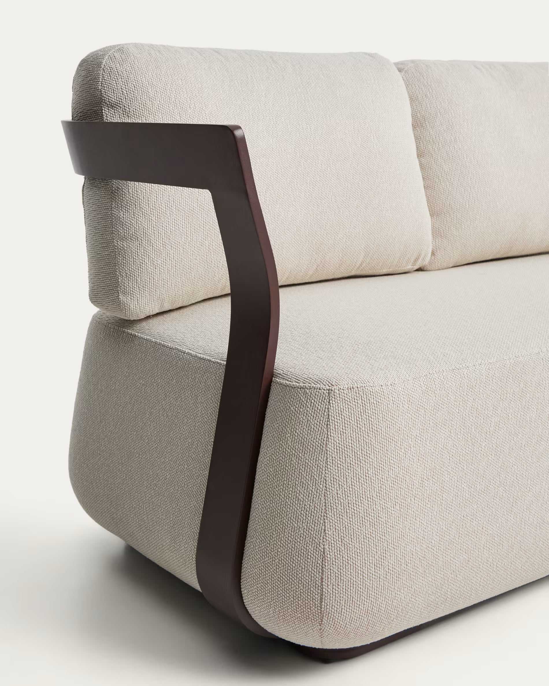 Sofa ogrodowa 3-osobowa TAMARIS ecru z brązową podstawą