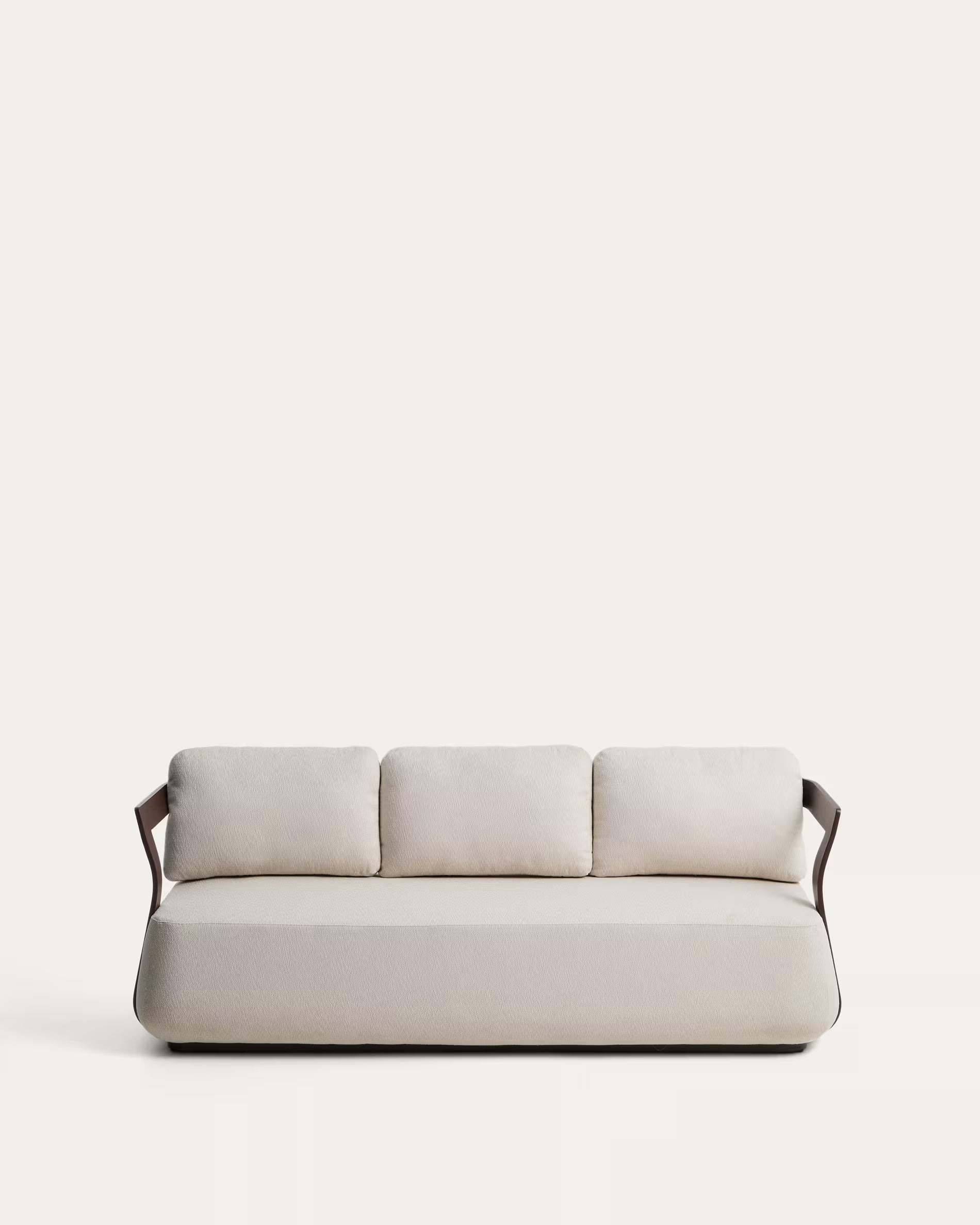 Sofa ogrodowa 3-osobowa TAMARIS ecru z brązową podstawą
