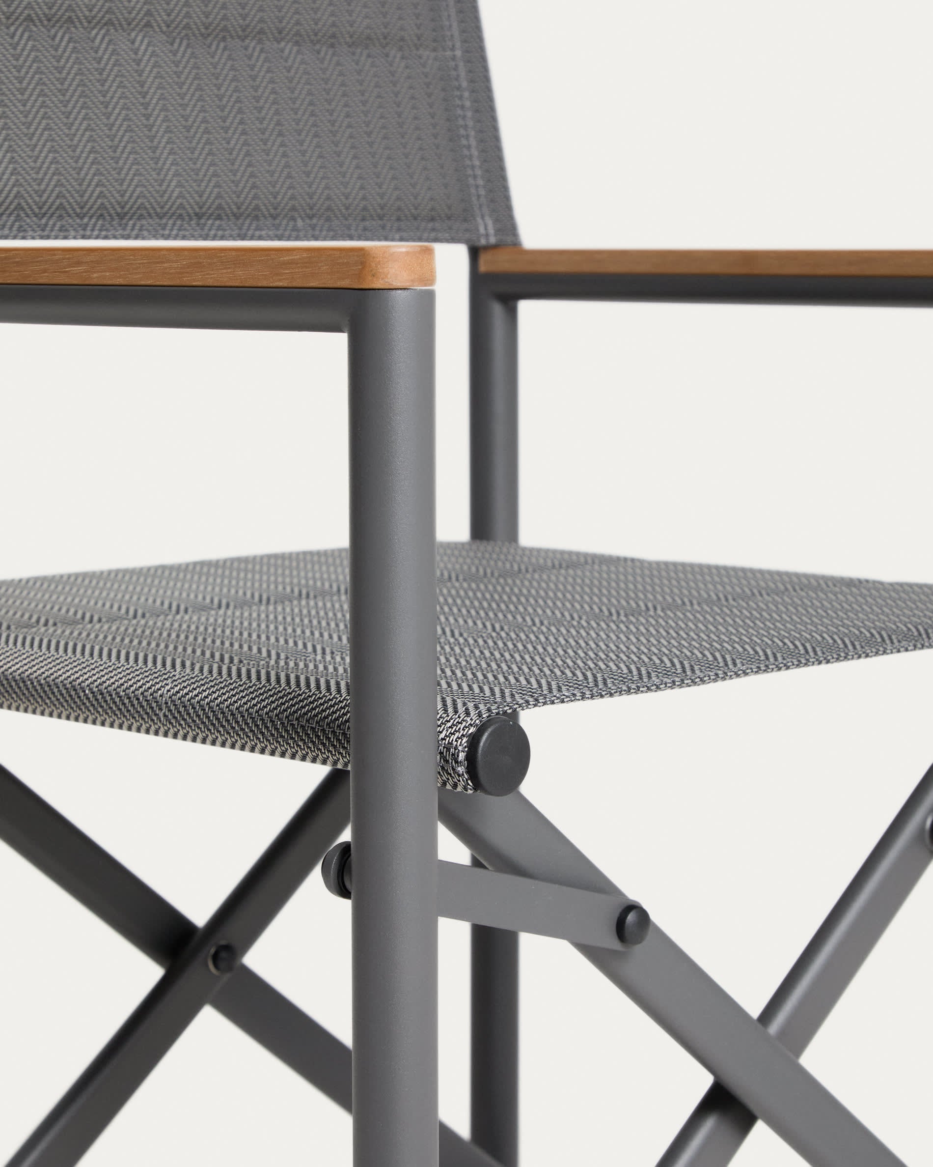 Krzesło ogrodowe składane TISNO grafitowy