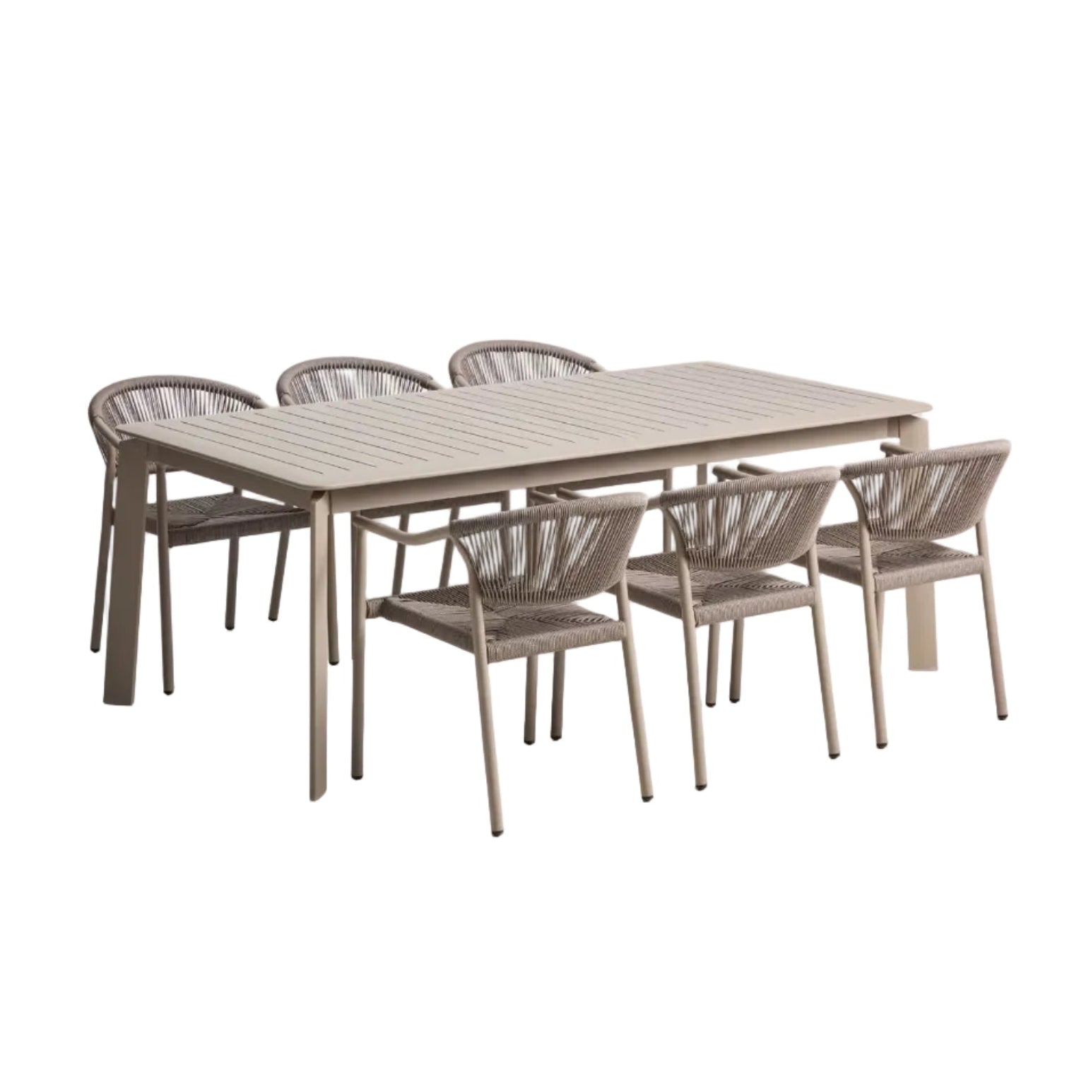 Gartenmöbelset BRELA taupe mit Aluminiumgestell