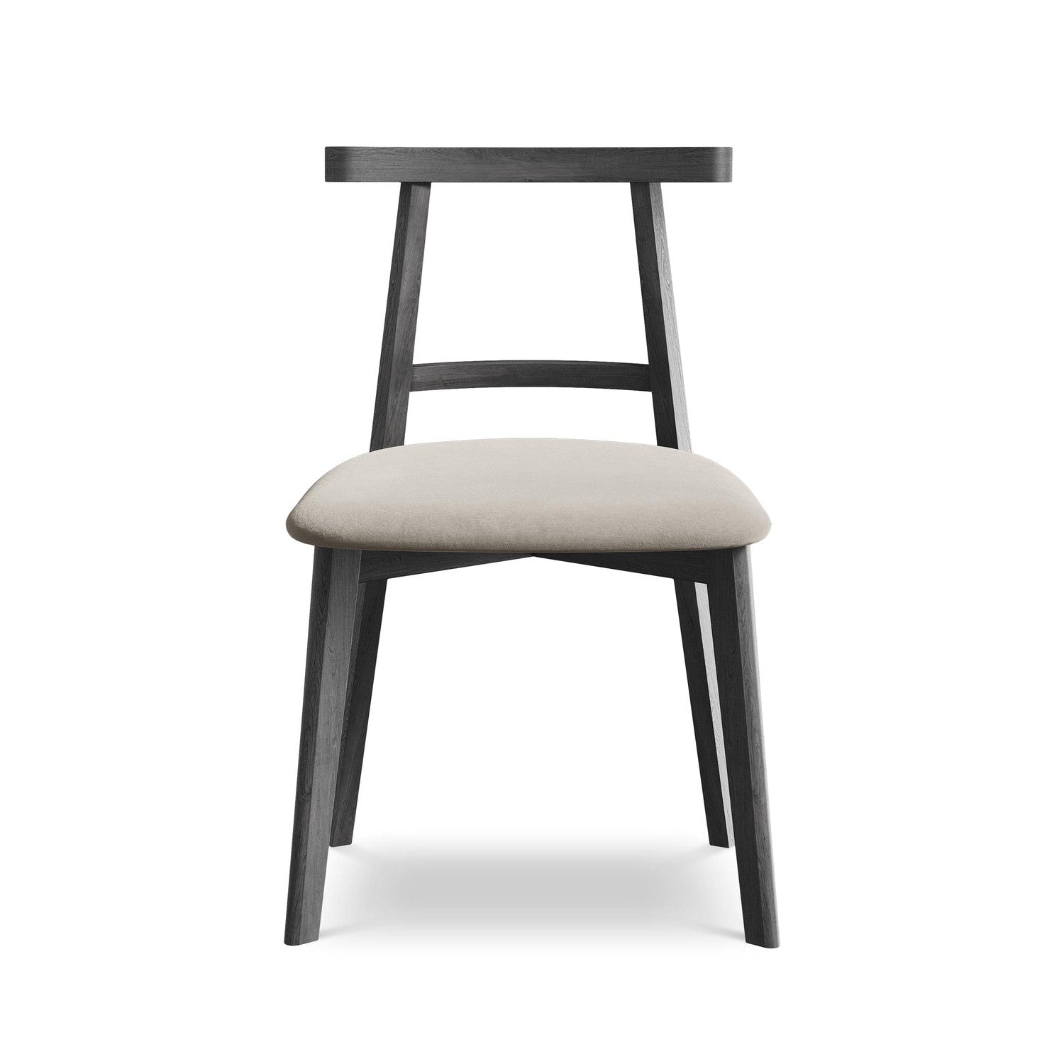 Krzesło aksamitne OHELO taupe z czarną bukową podstawą