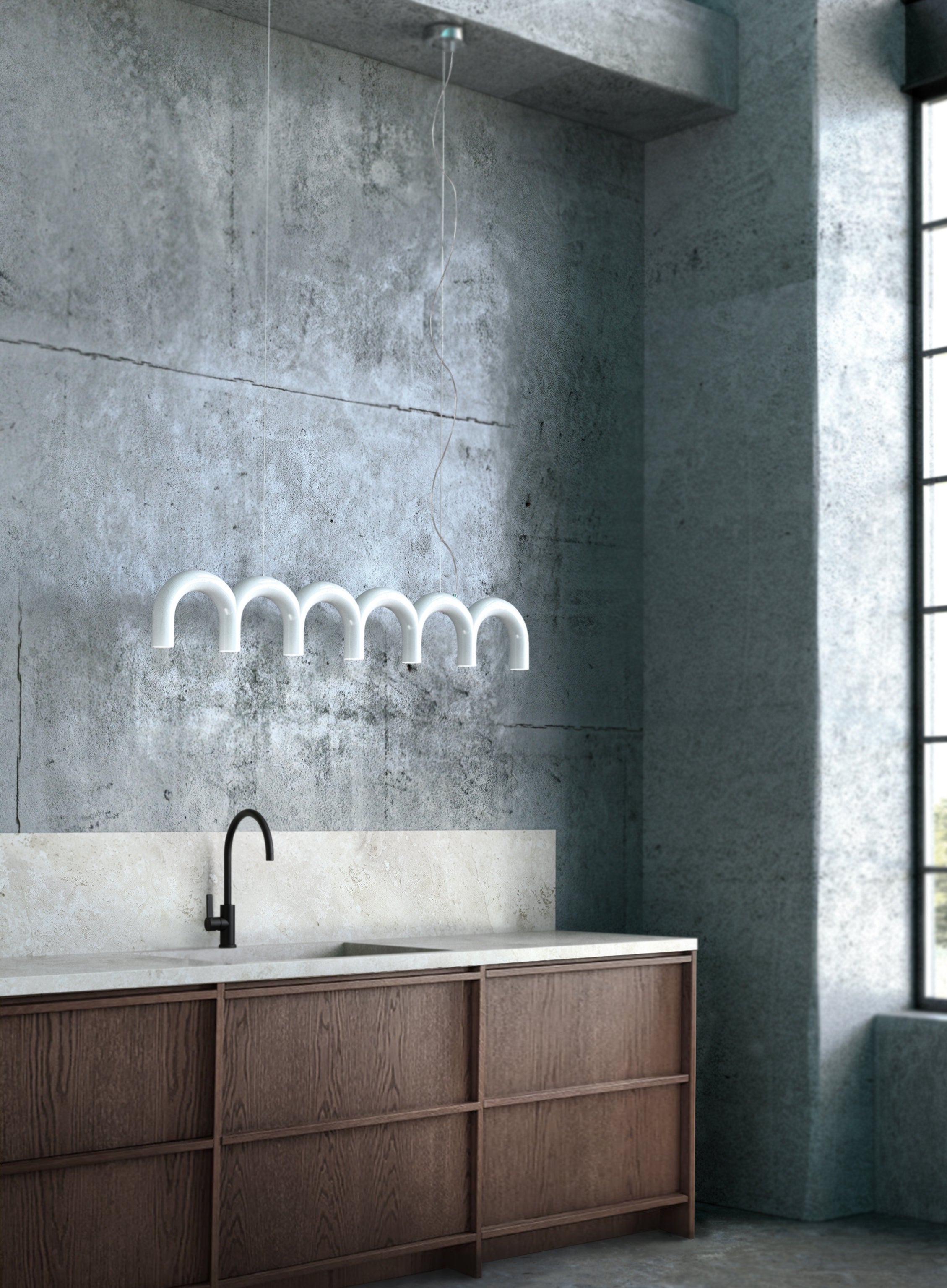 Lampa wisząca ARCH STRAIGHT biały