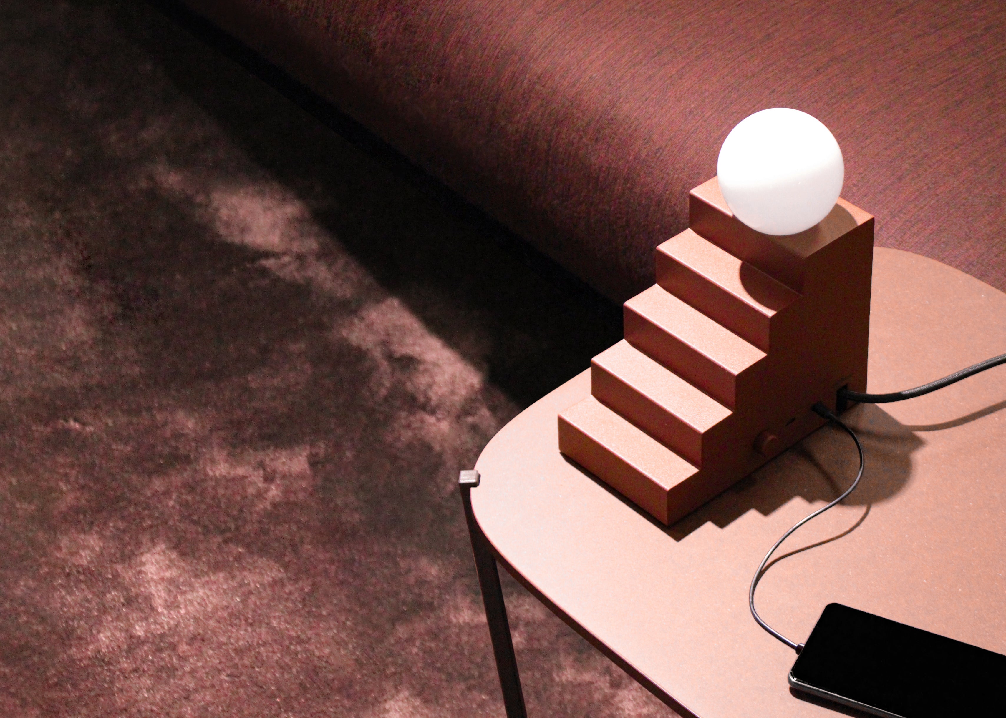 Lampa stołowa STAIR czerwony