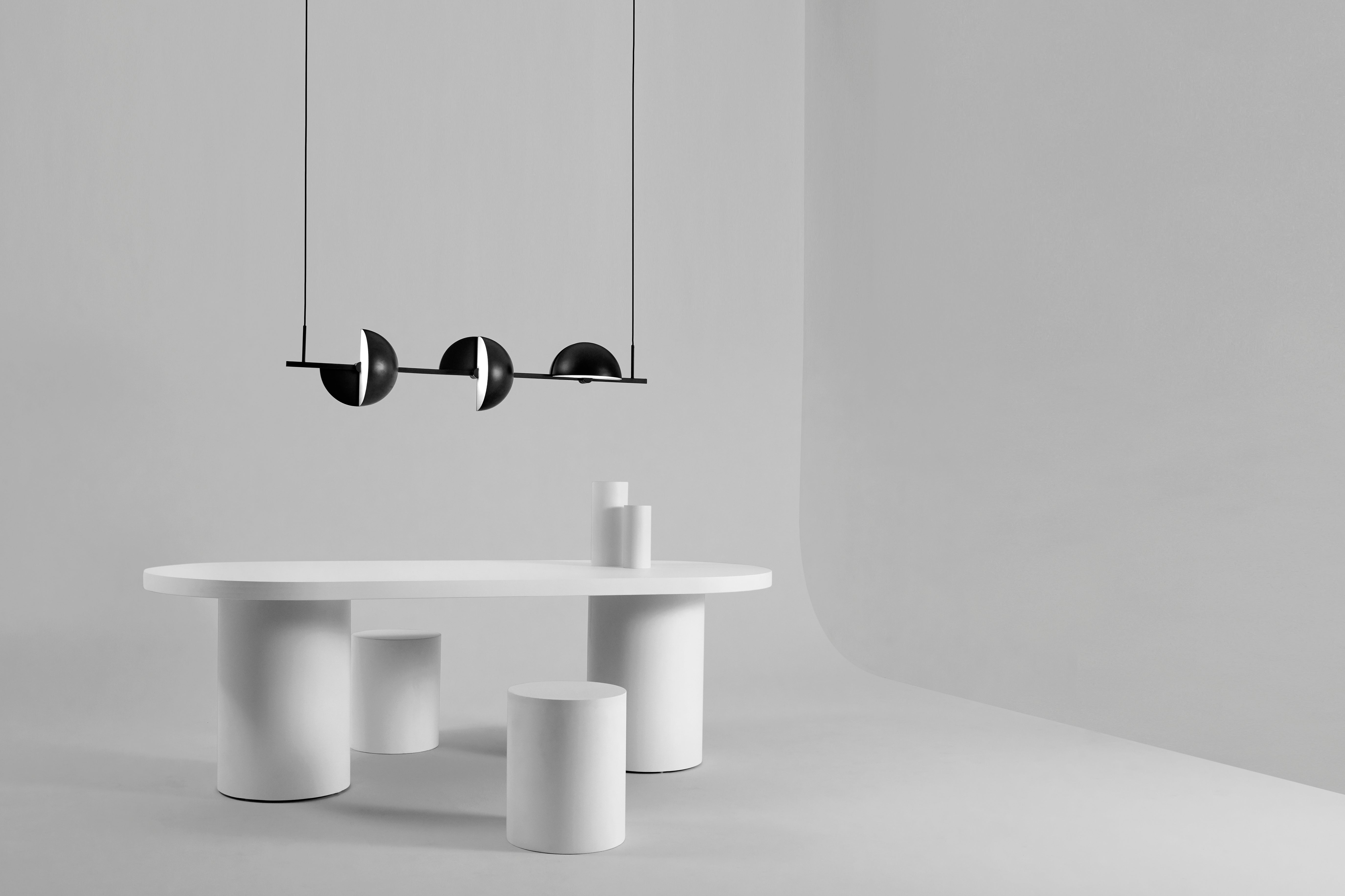 Lampa wisząca TRAPEZE TRIPLETTE czarny