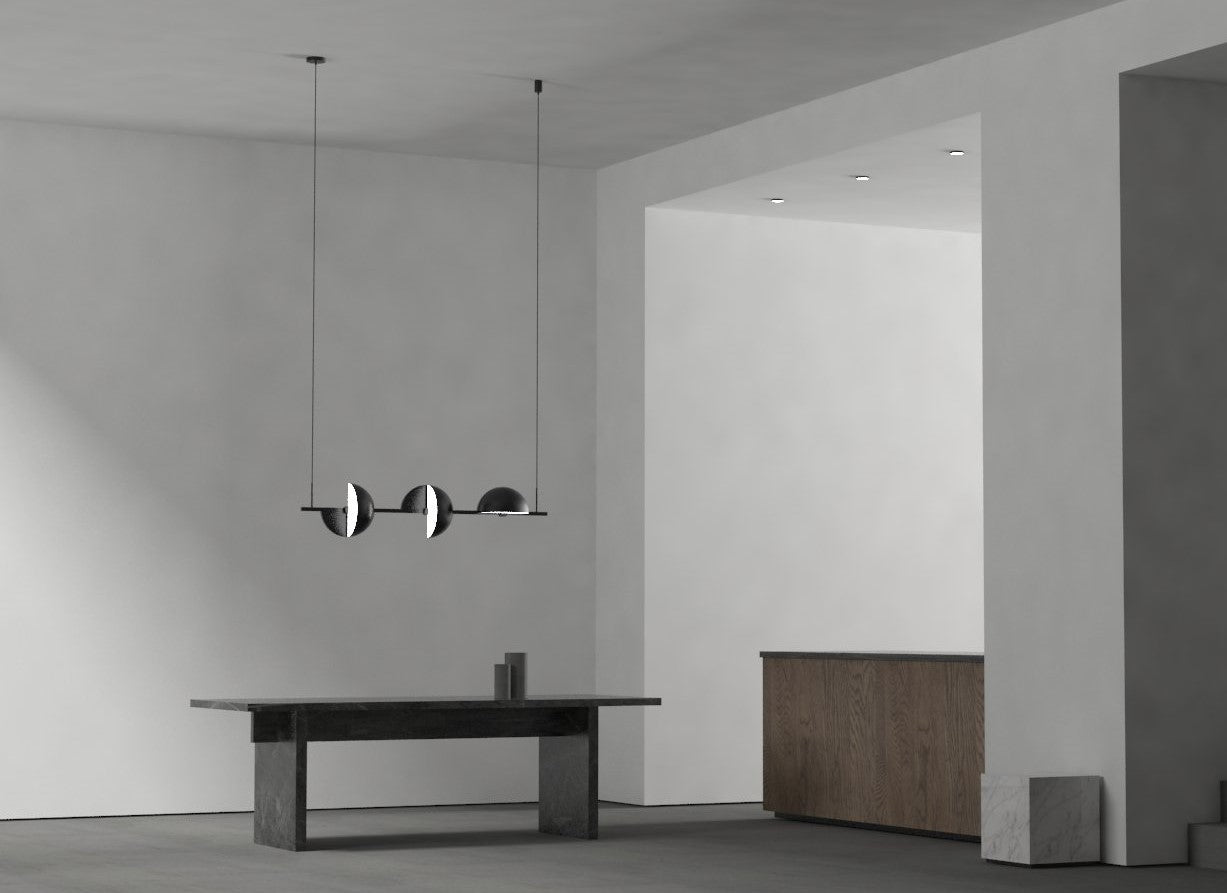 Pendelleuchte TRAPEZE TRIPLETTE schwarz