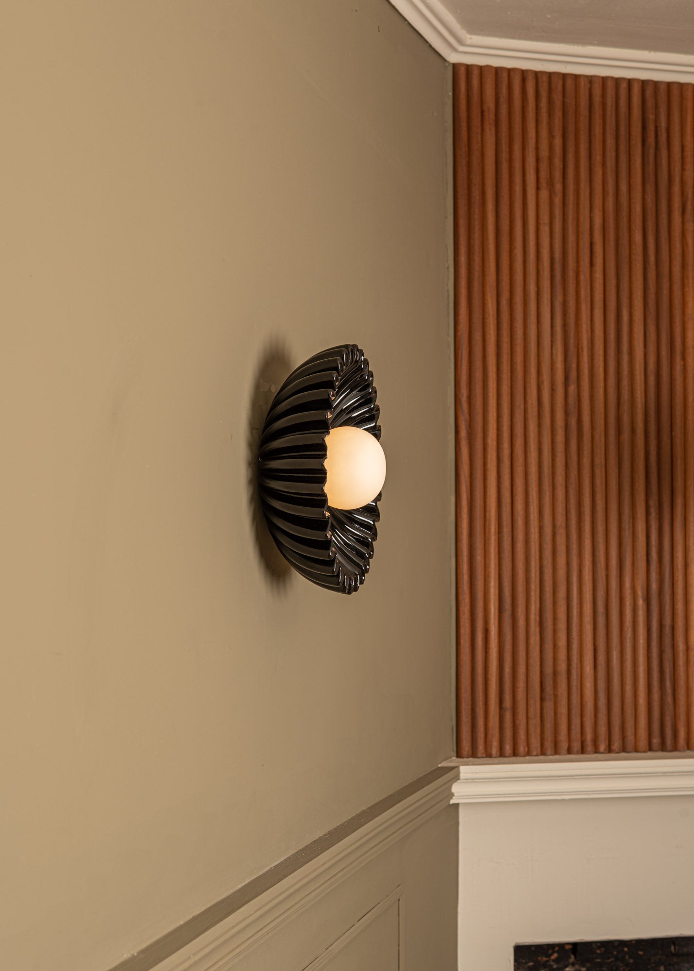 Kinkiet ceramiczny OSTRO czarny