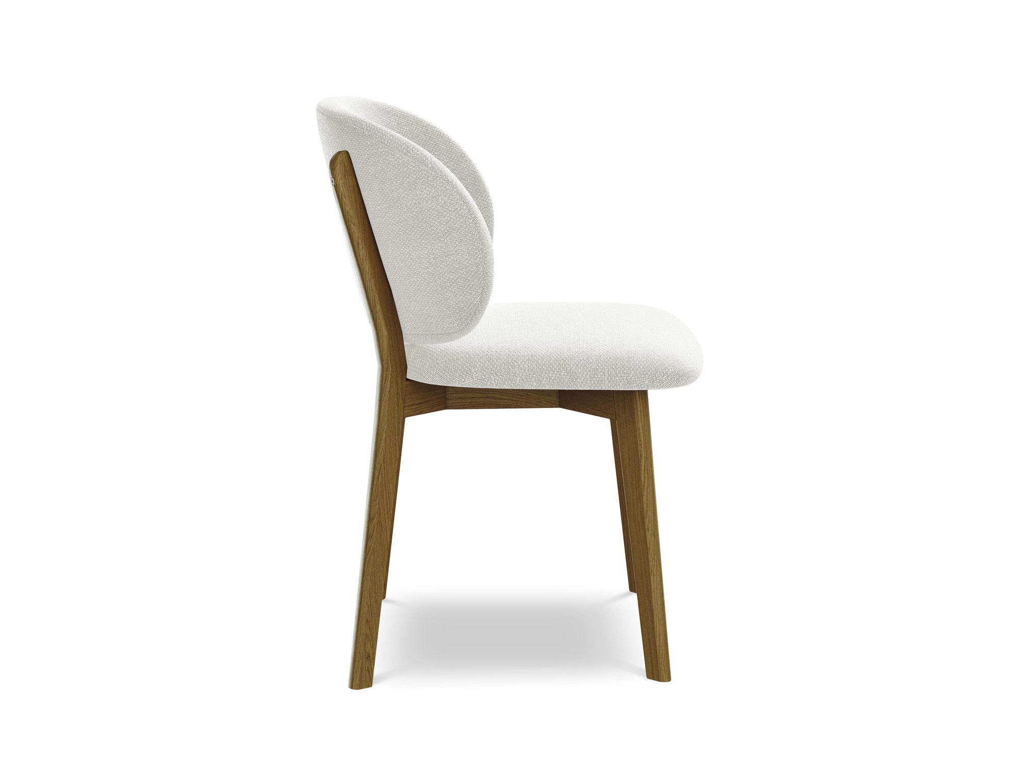PAHOA Chair in White Boucle with Beech Base