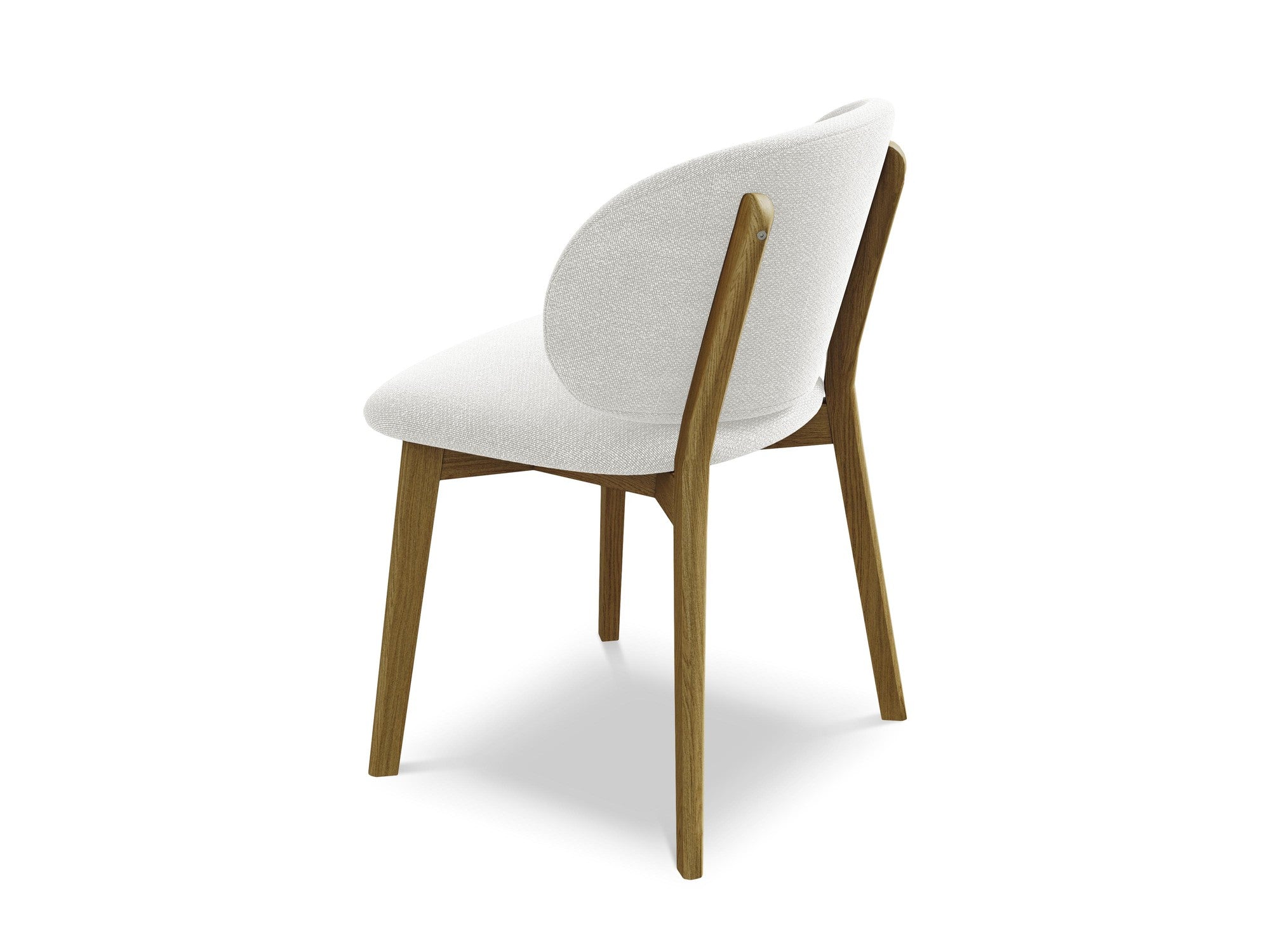 PAHOA Chair in White Boucle with Beech Base