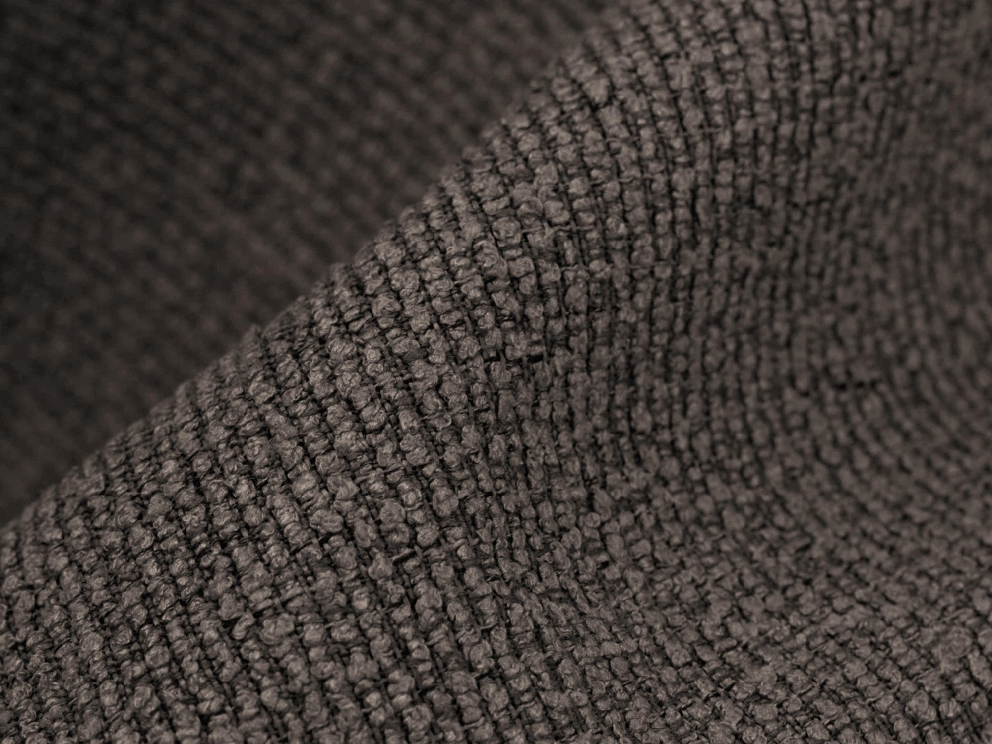 Stuhl PAHOA schokoladenfarbener Boucle mit Buchenbasis