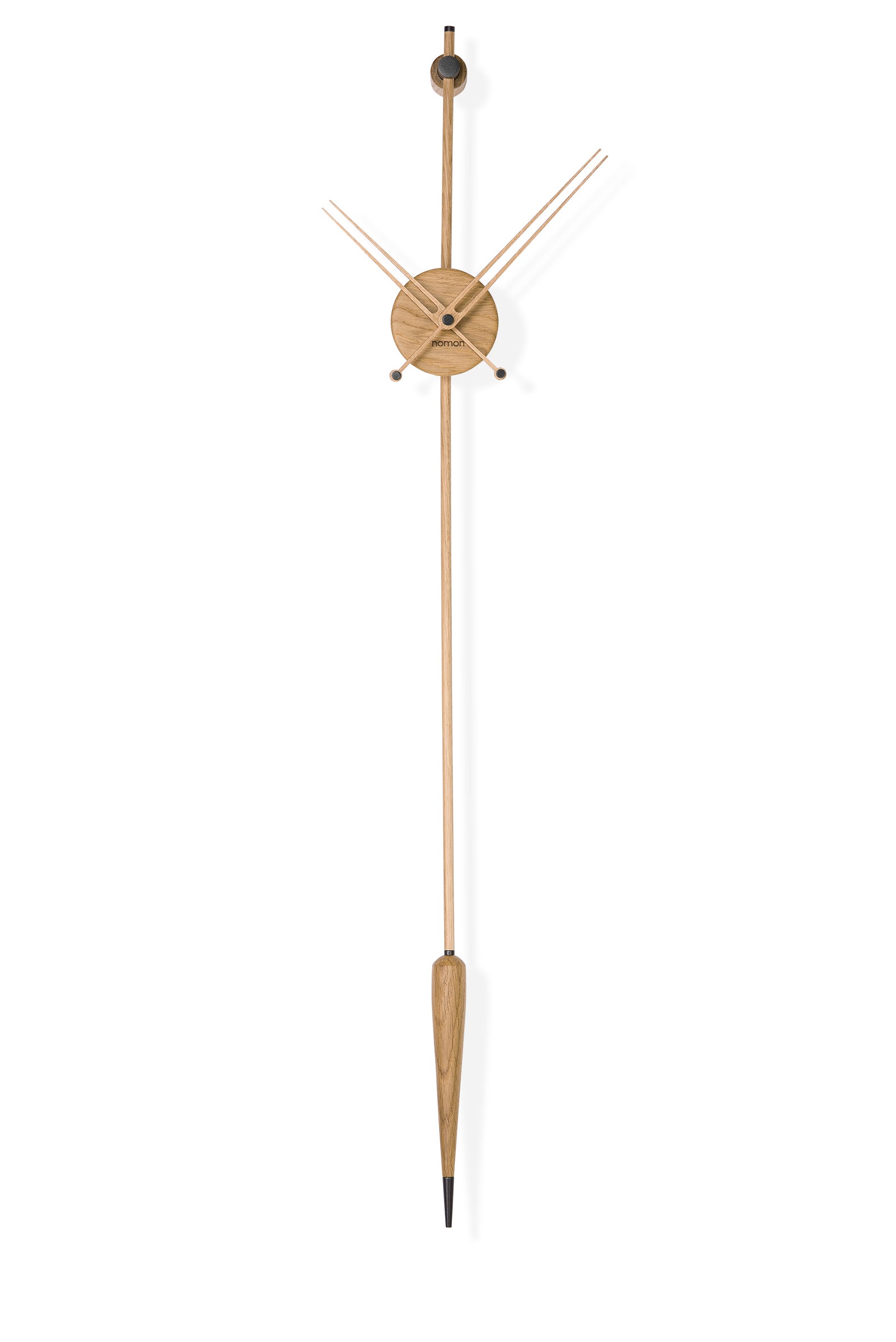 PUNTO Y COMA PREMIUM wall clock oak wood with black