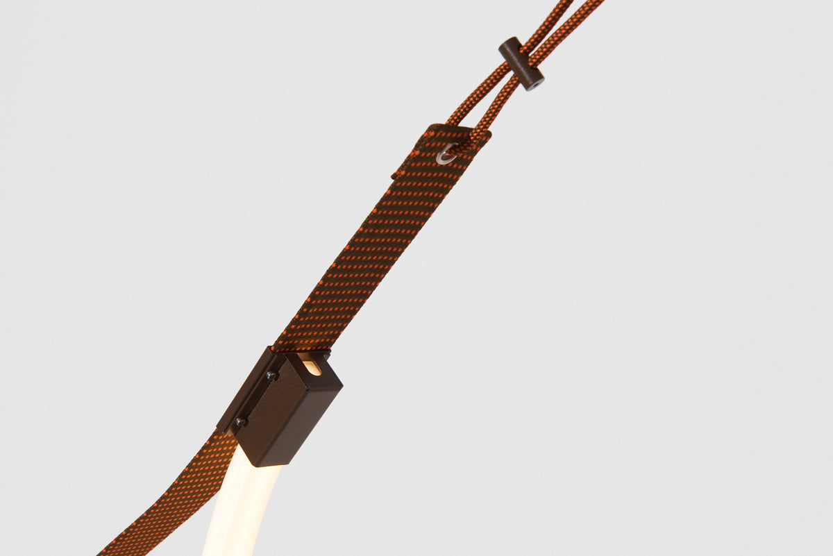 Lampa wisząca SPLINE brązowy z pomarańczowym