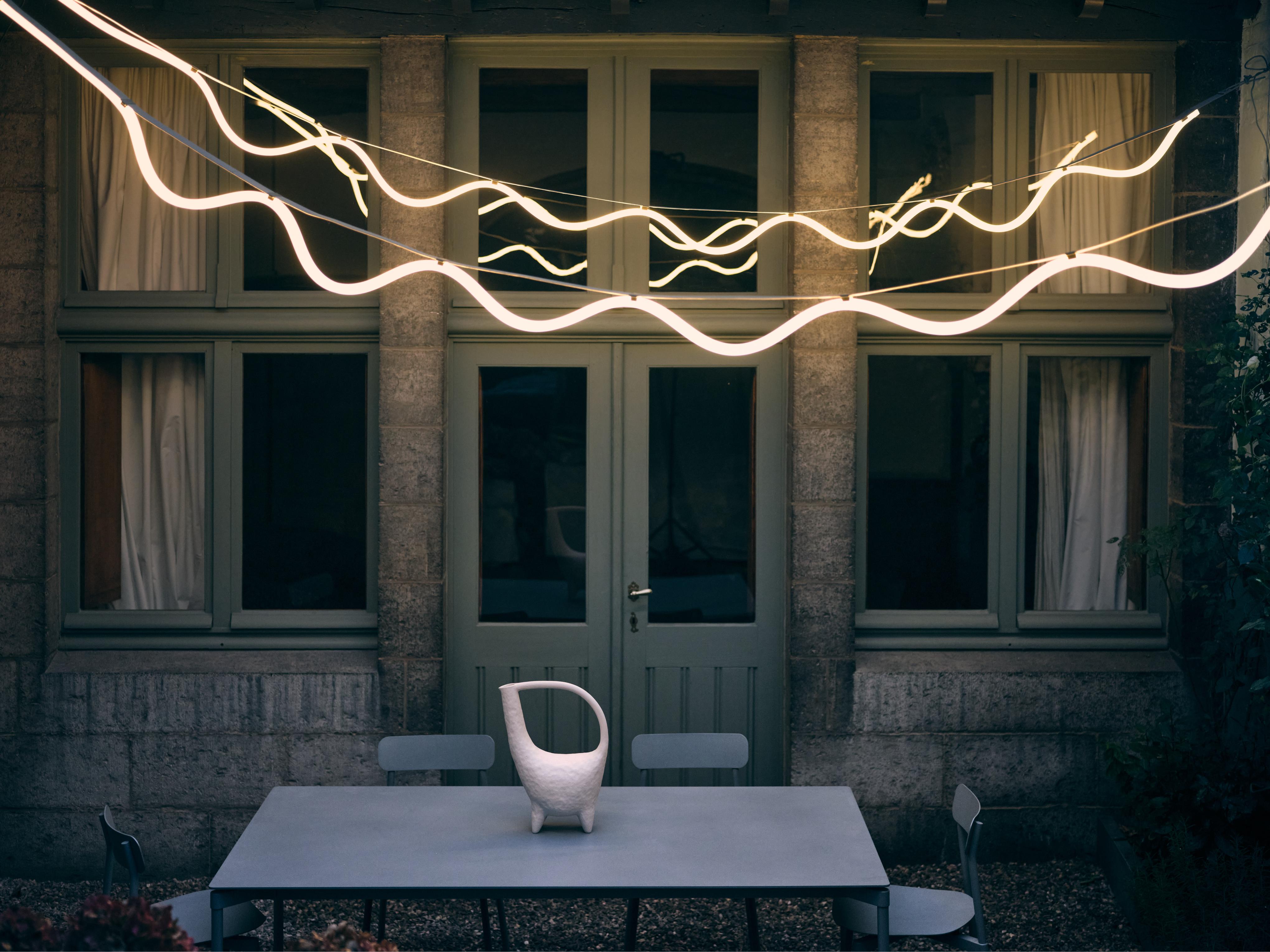 Lampa wisząca SPLINE beżowy z niebieskim