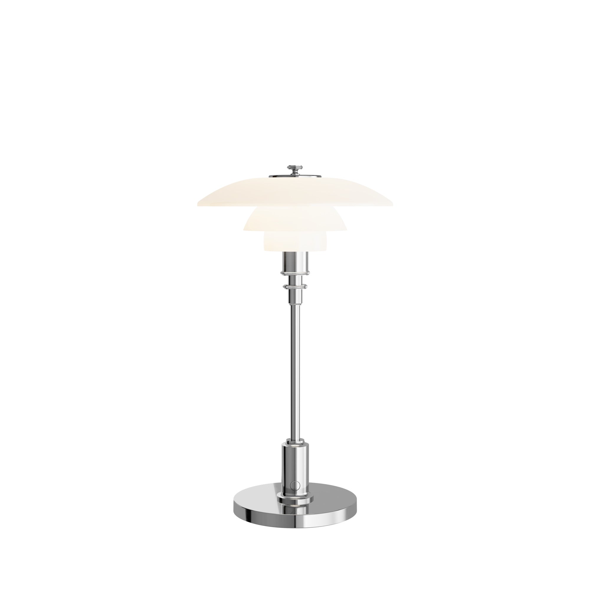 Portable lamp PH 2/1 white with chrome base