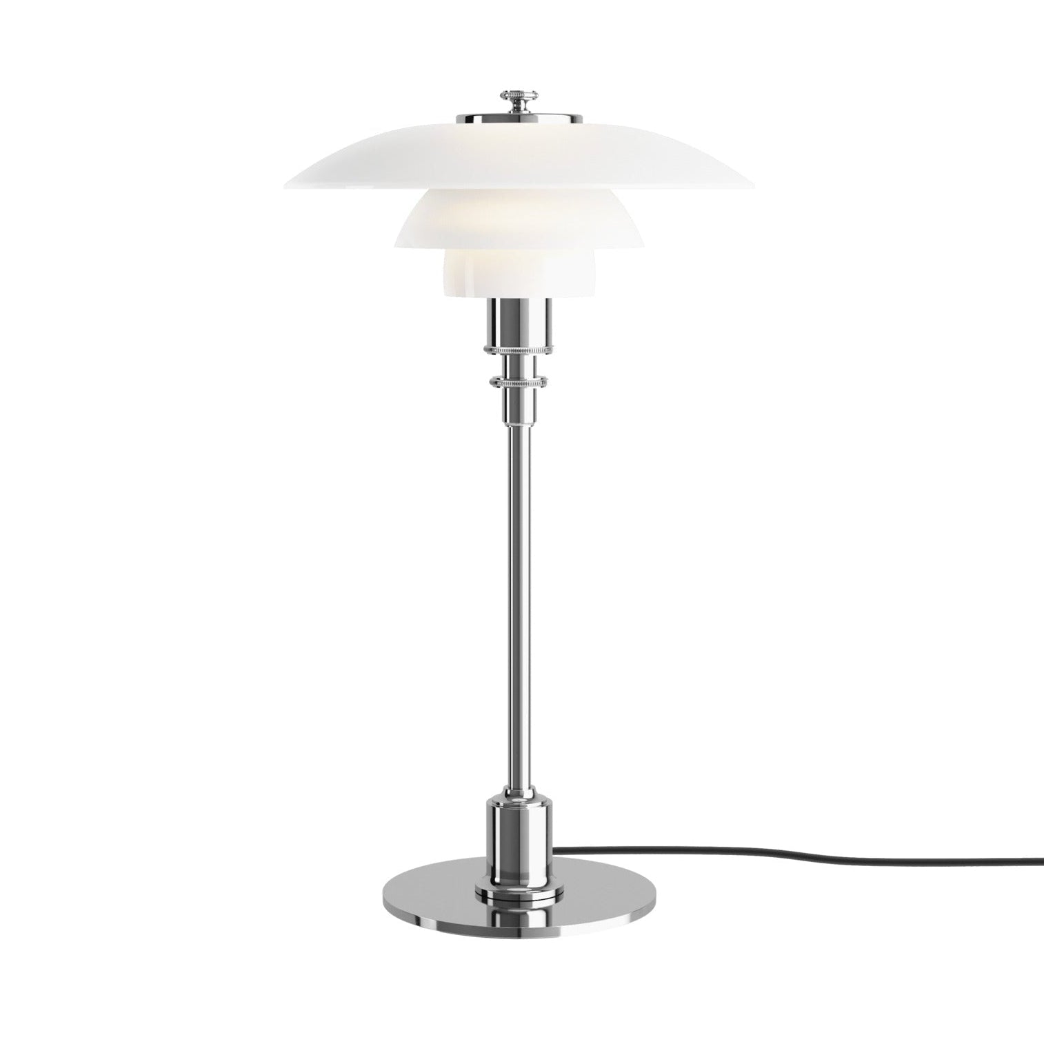Lampa stołowa PH 2/1 biały z chromowaną podstawą