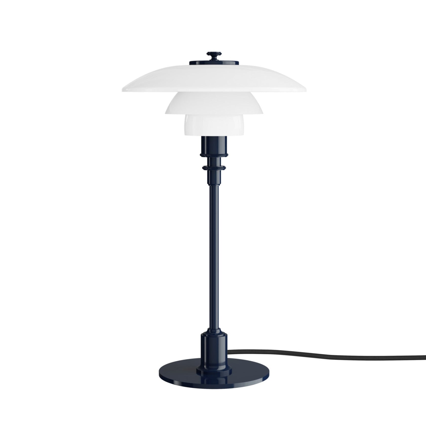 Lampa stołowa PH 2/1 biały z granatową podstawą