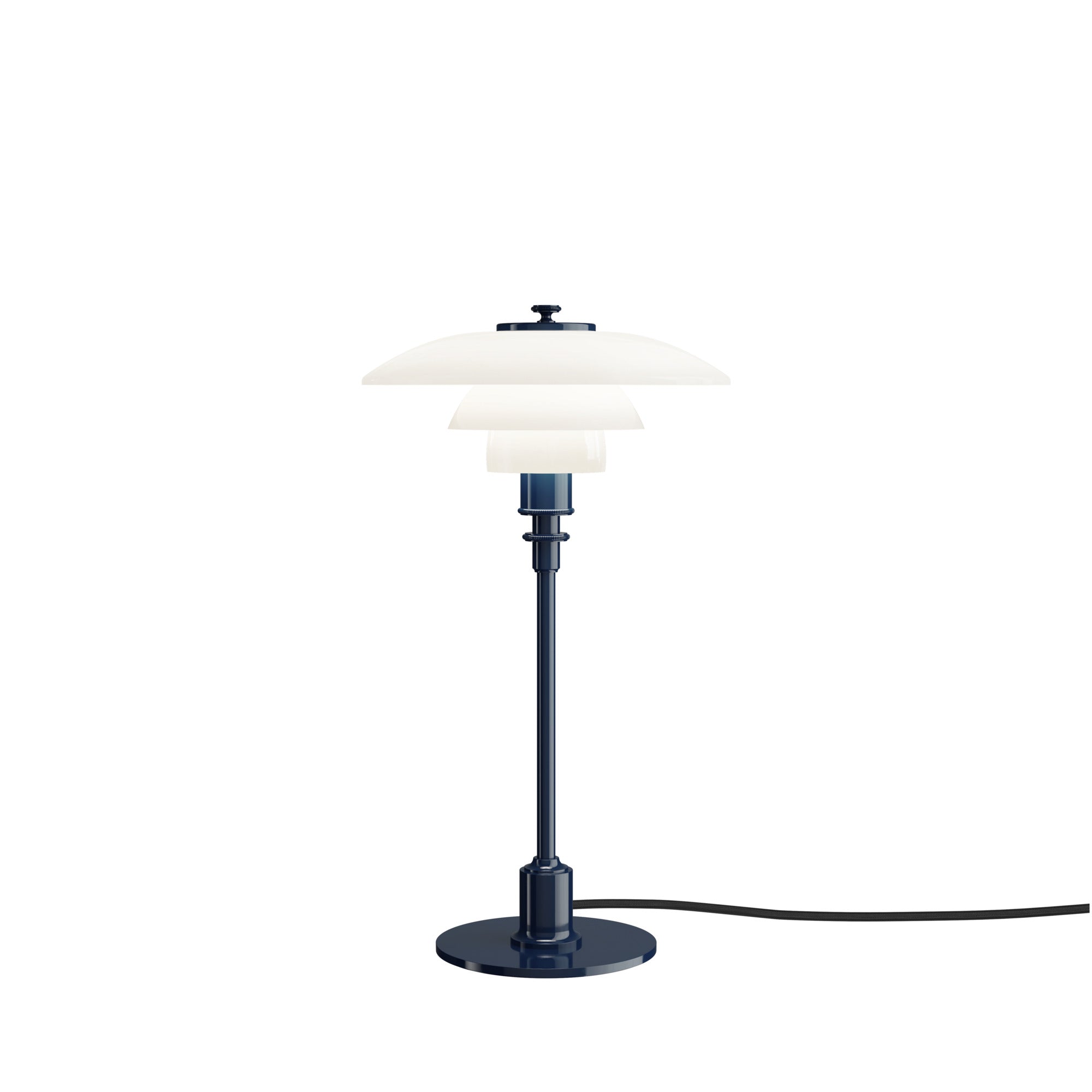Lampa stołowa PH 2/1 biały z granatową podstawą