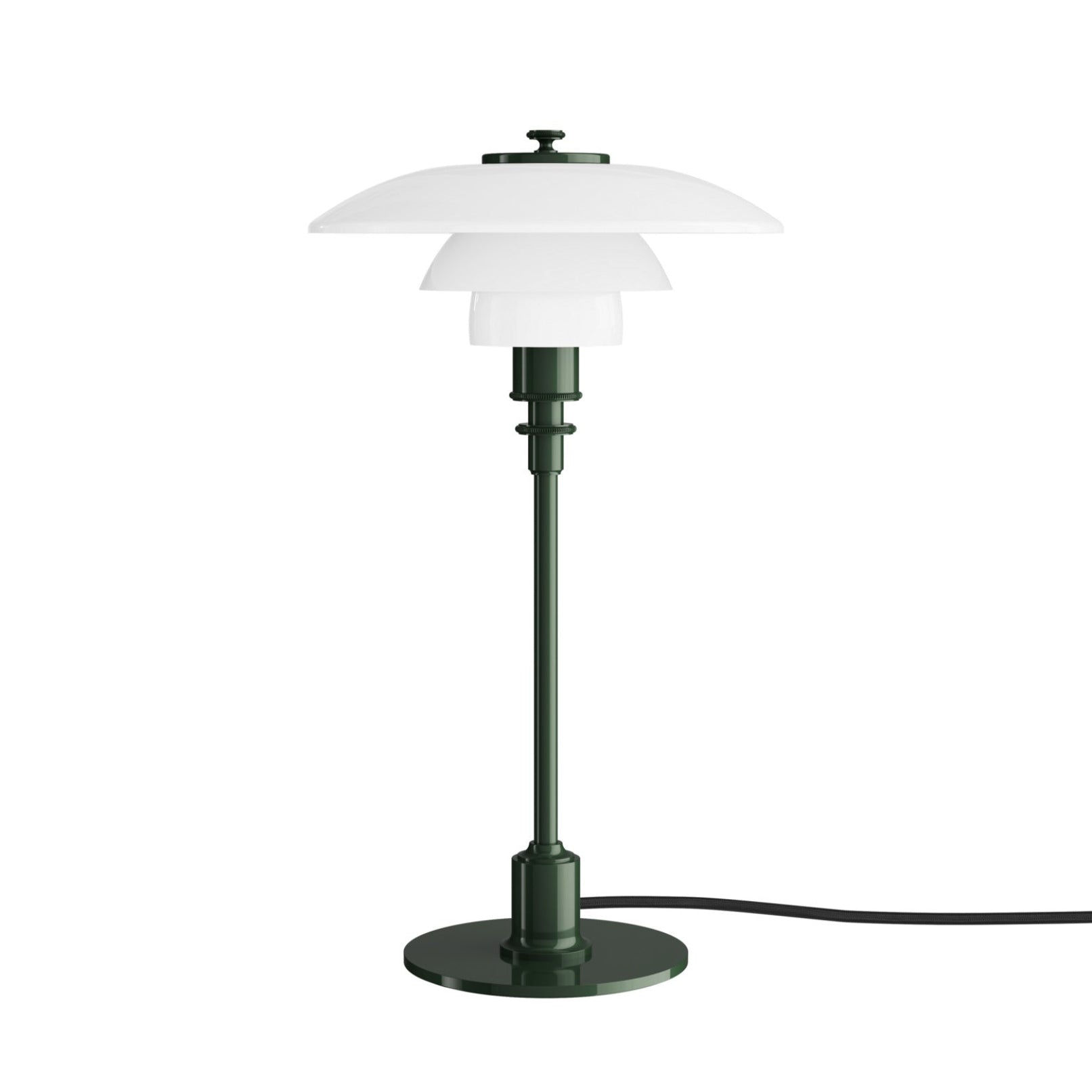 Lampa stołowa PH 2/1 biały z ciemnozieloną podstawą