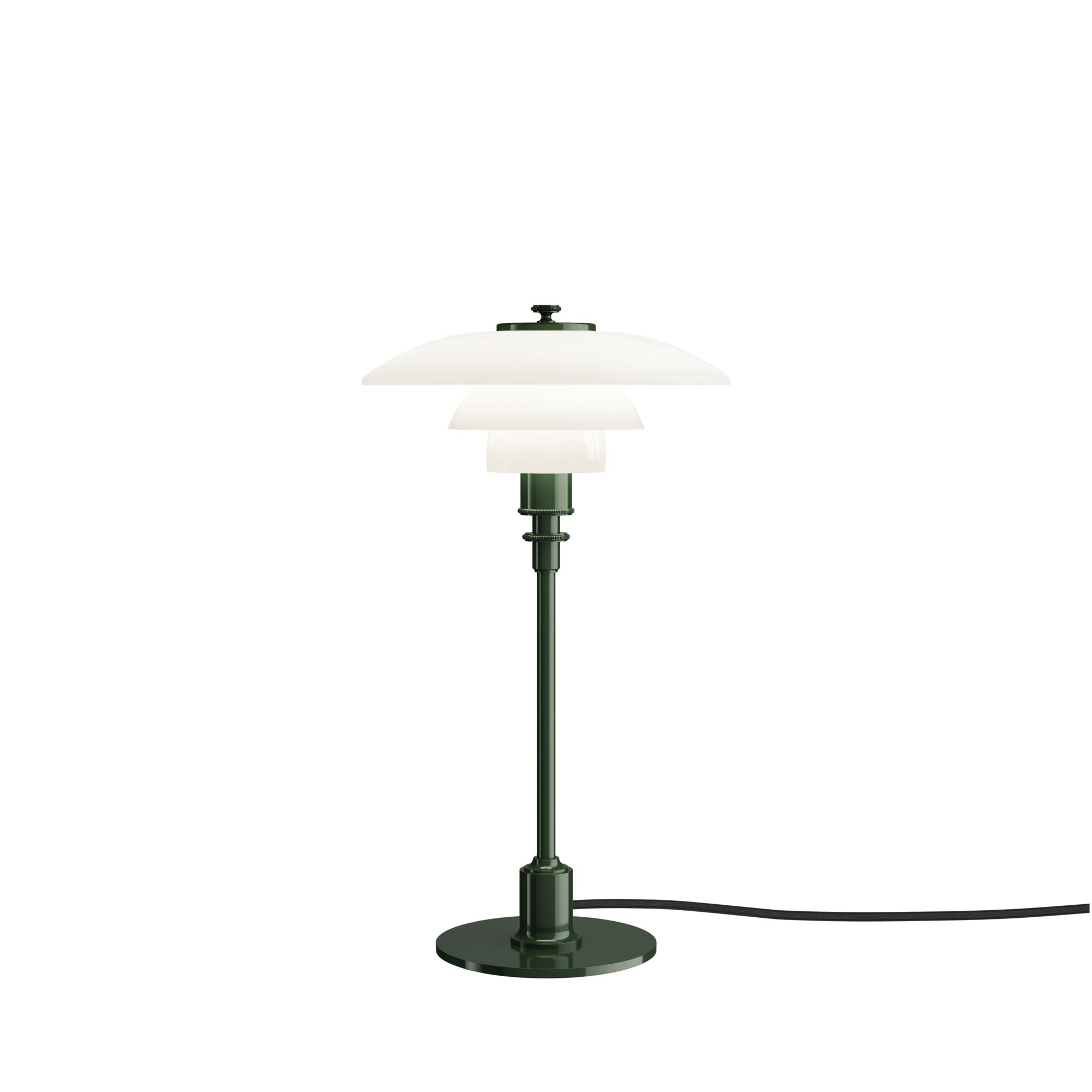 Lampa stołowa PH 2/1 biały z ciemnozieloną podstawą