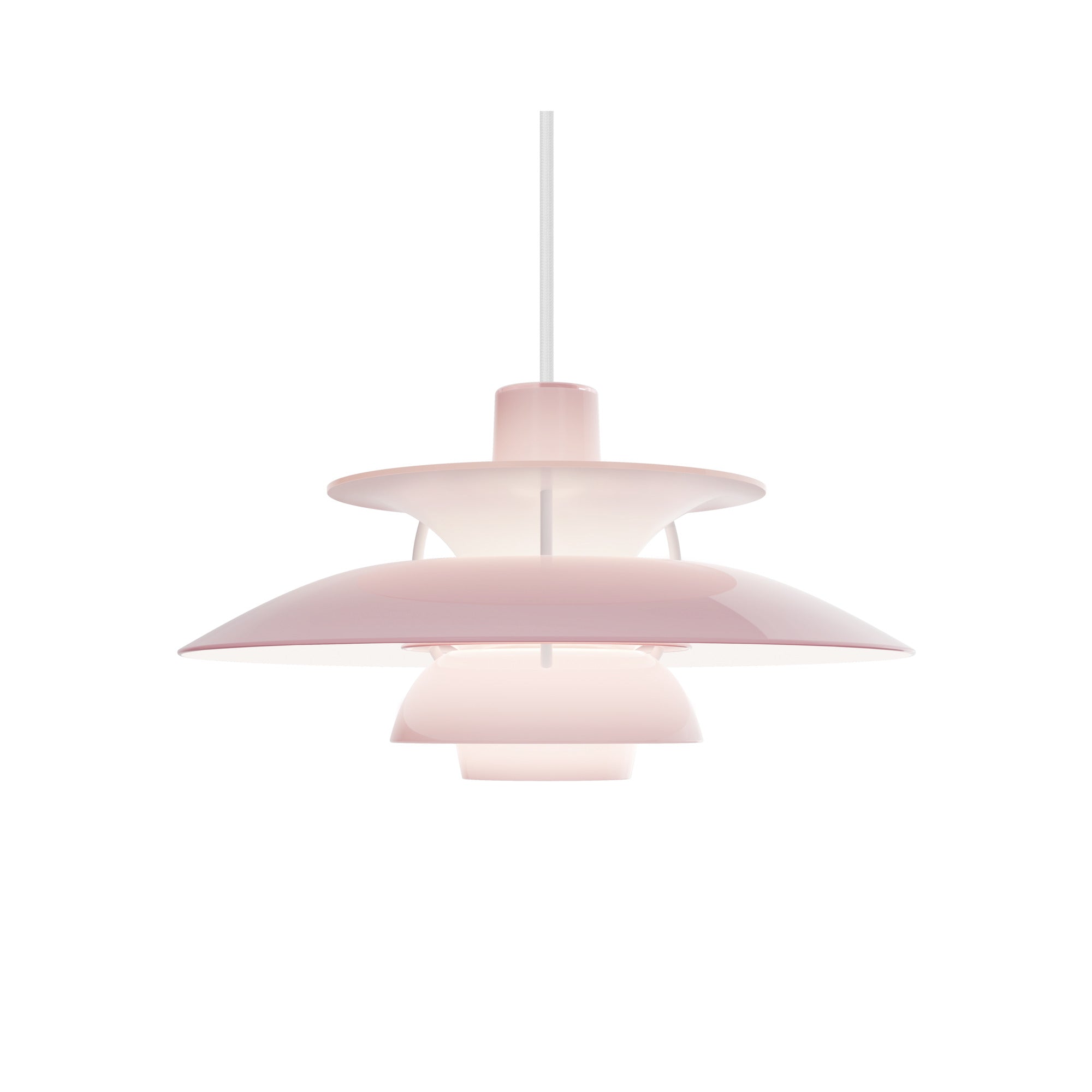 Lampa wisząca PH 5 OPAL jasnoróżowy – Louis Poulsen