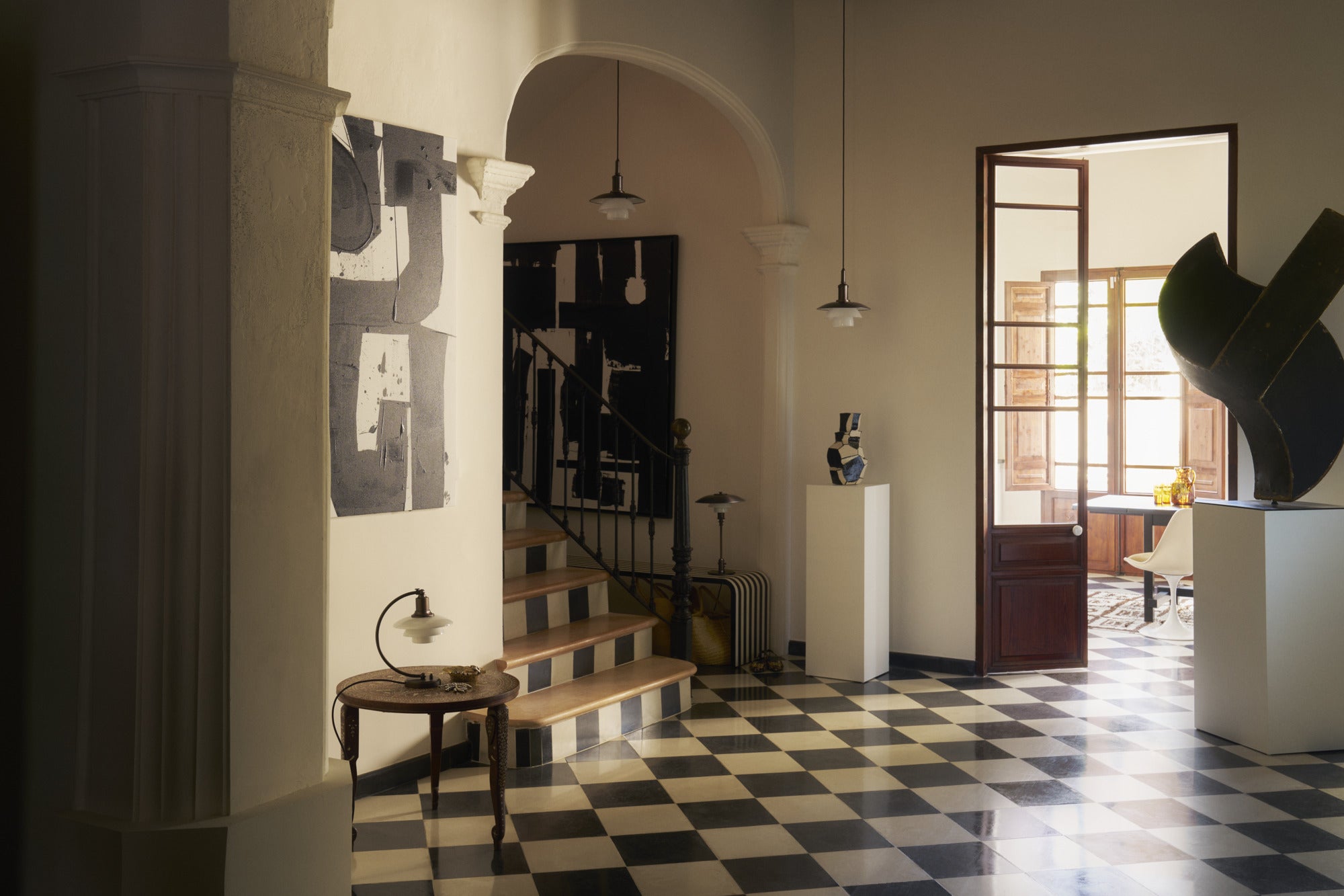 Lampa wisząca PH 3/3 biały z czarnym matowym wykończeniem