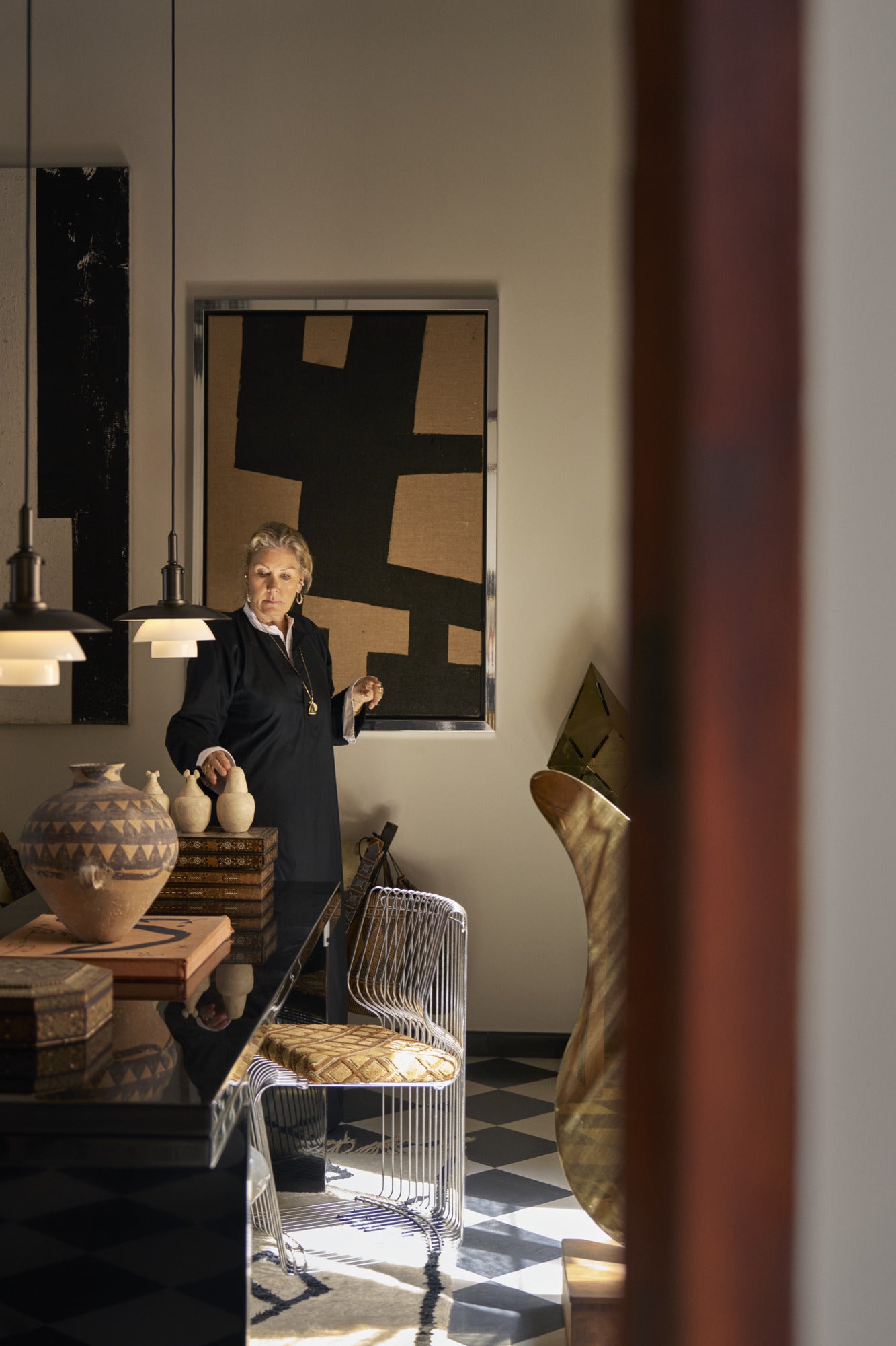 Lampa wisząca PH 3/3 biały z czarnym matowym wykończeniem