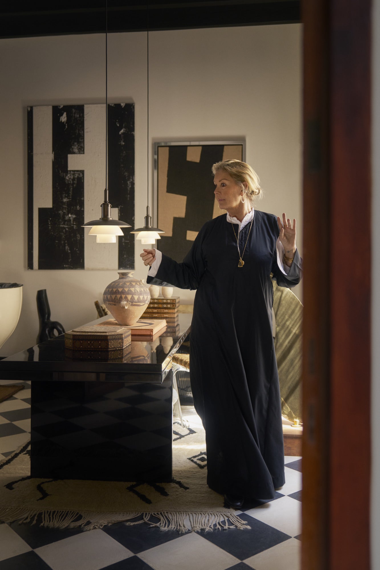 Lampa wisząca PH 3/3 biały z czarnym matowym wykończeniem