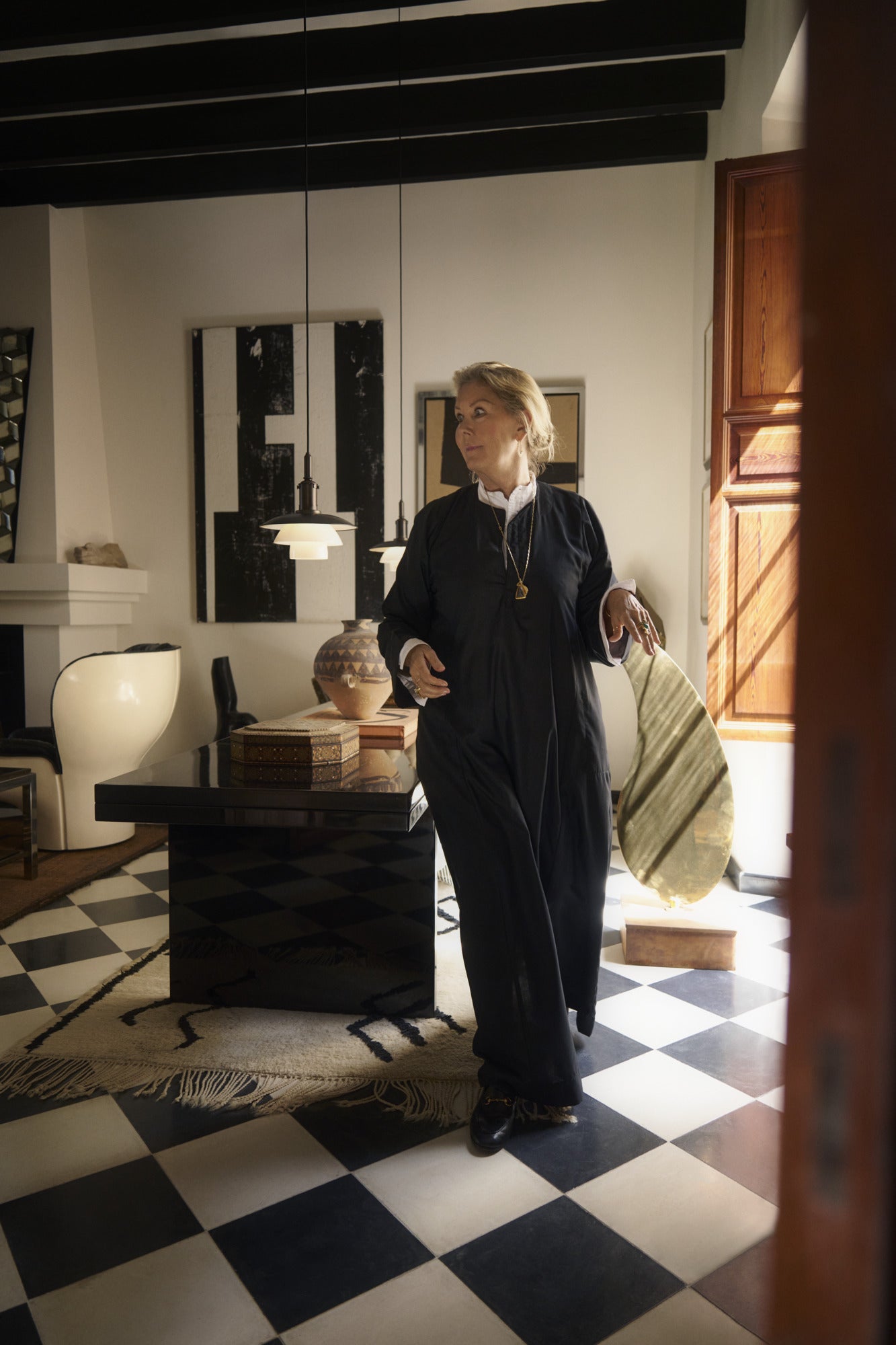 Lampa wisząca PH 3/3 biały z czarnym matowym wykończeniem