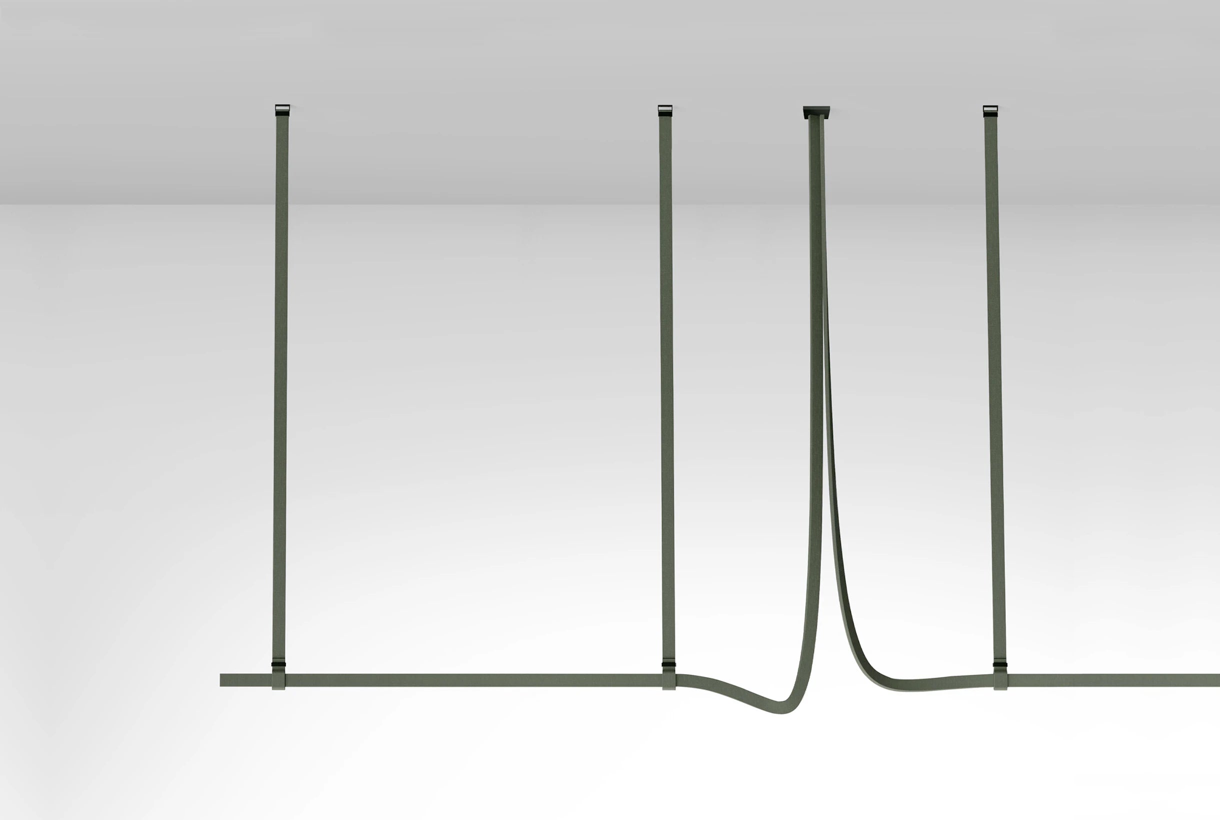 Lampa wisząca BELT zielona skóra