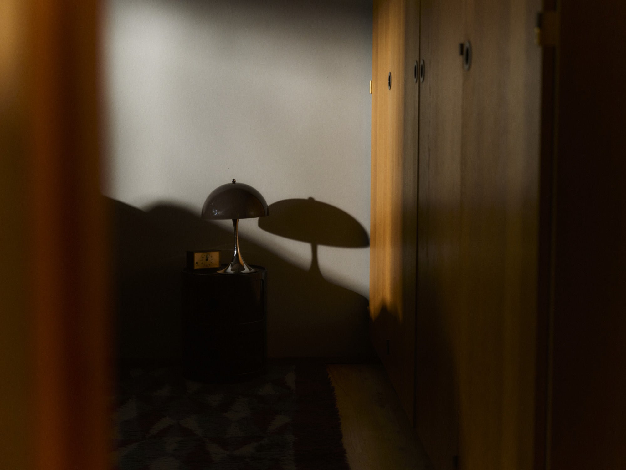 Portable Lamp PANTHELLA 250 green with chrome base