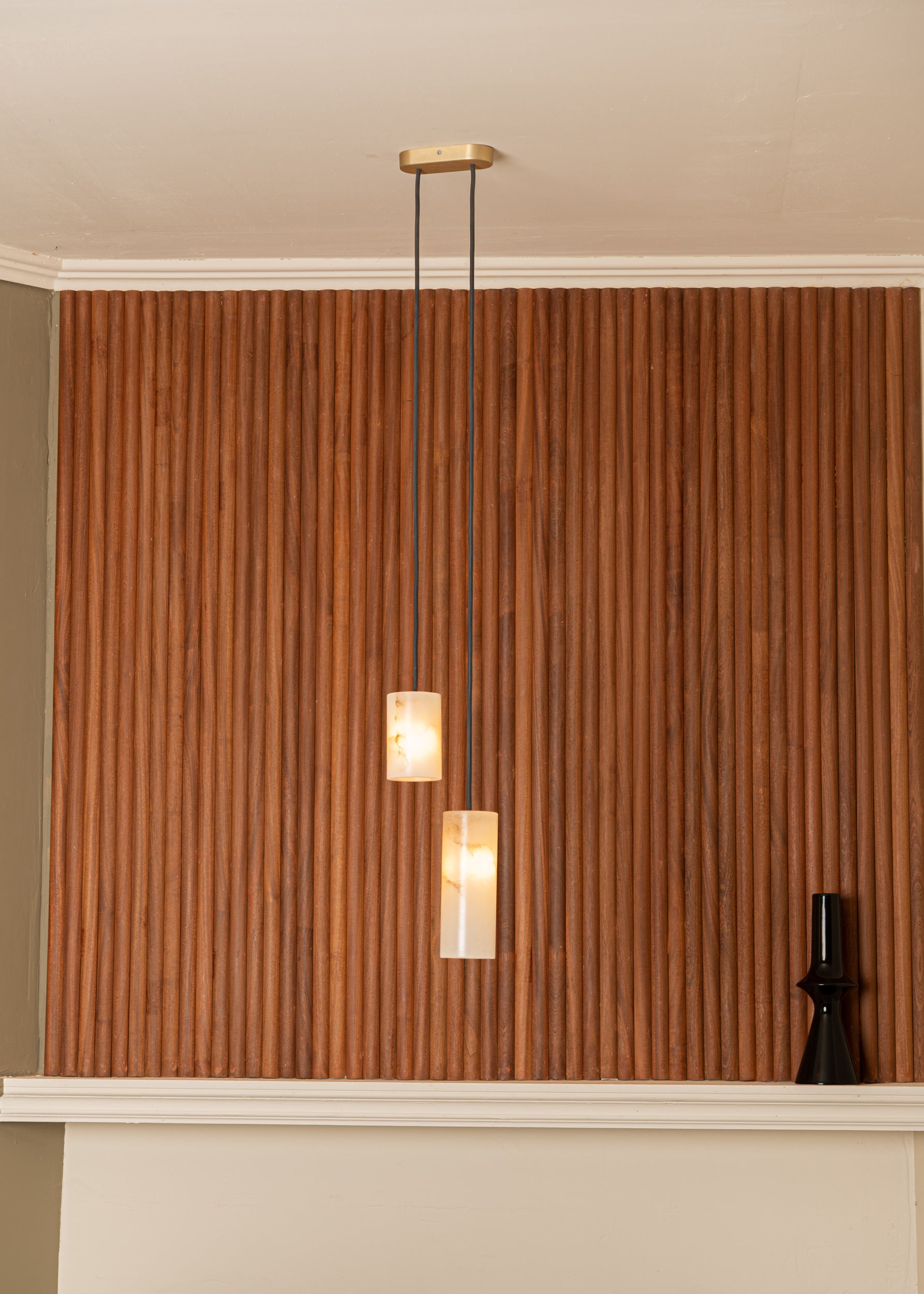 Lampa wisząca MANIKO PIPO DOUBLE biały alabaster