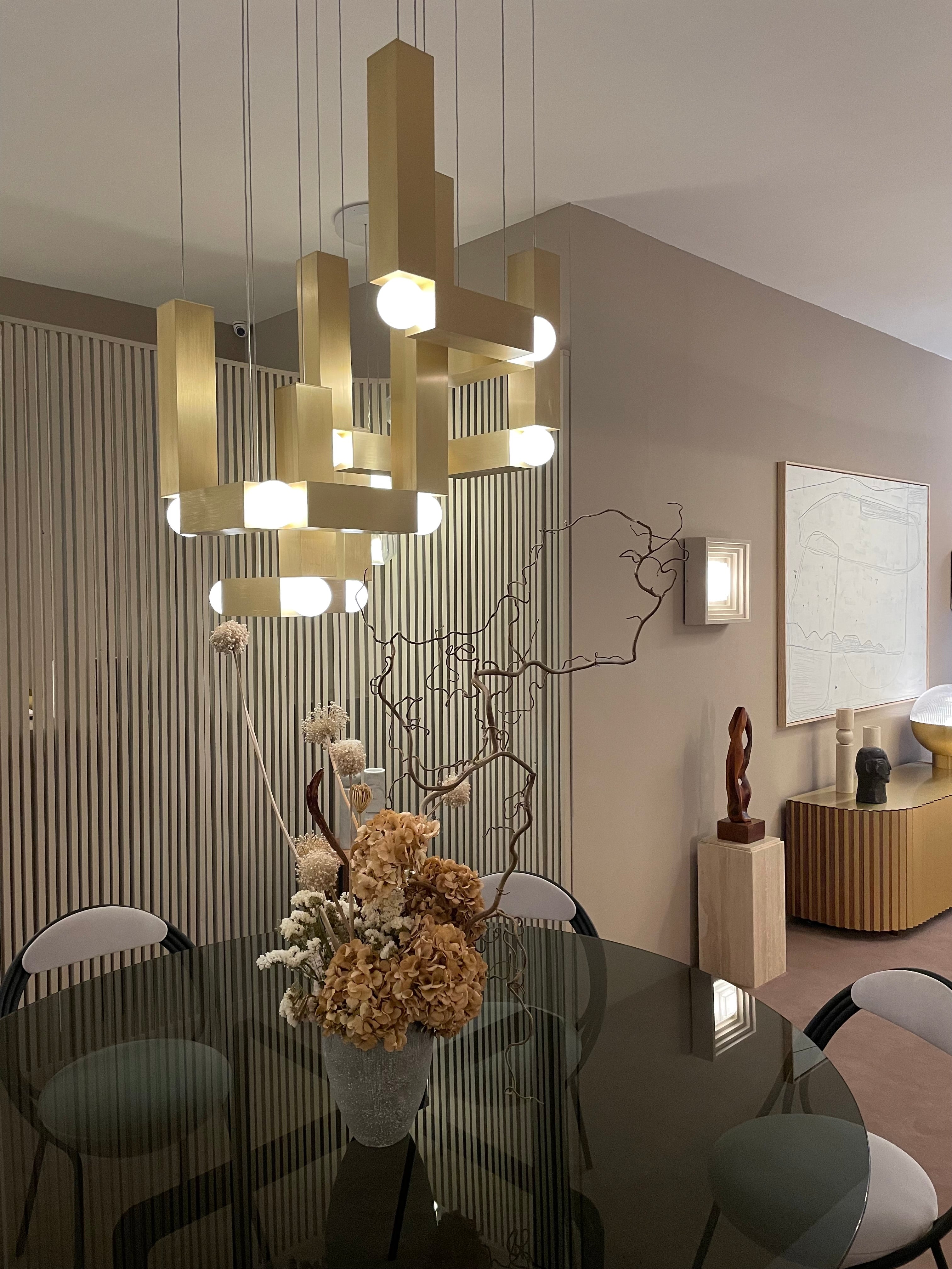 Lampa wisząca VESPER DUO opalowy klosz ze srebrnym wykończeniem