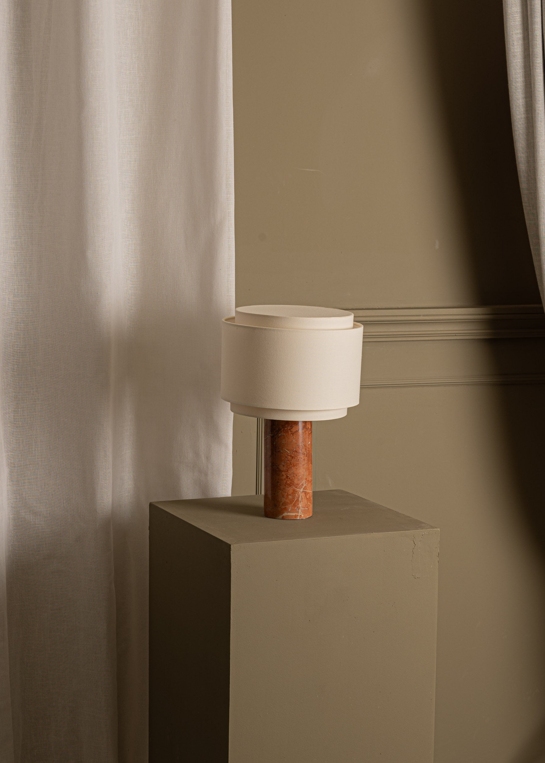 Lampa stołowa PIPITO DOUBLE czerwony marmur