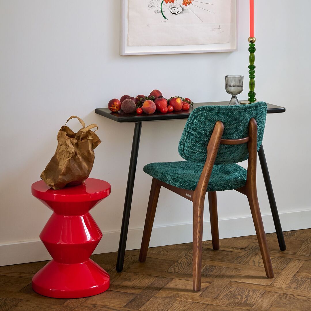 Stuhl HAPPY DAYS dunkelgrün mit Holzgestell