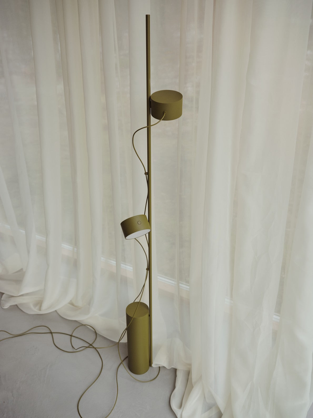 POST floor lamp brown-green