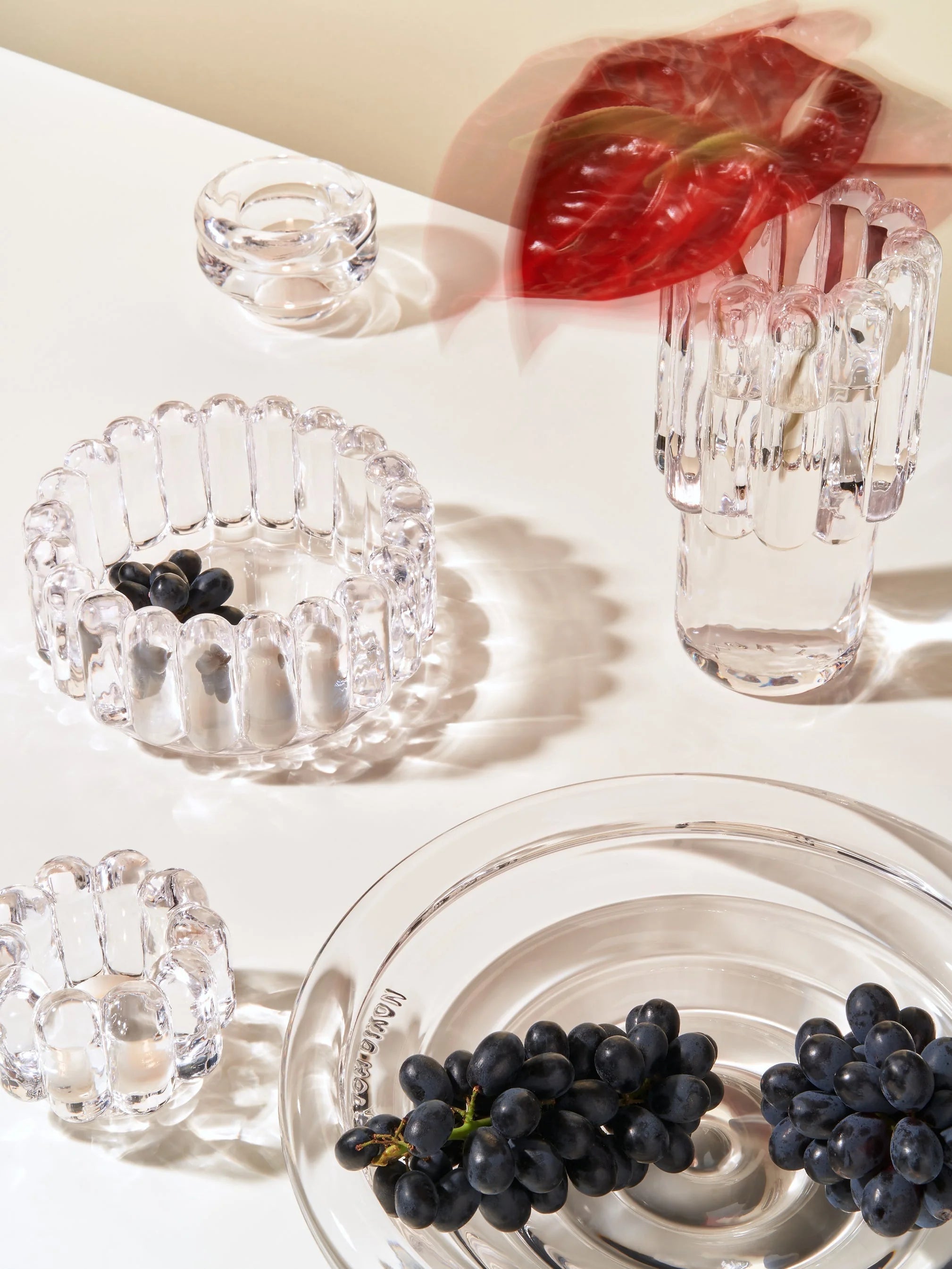 PRESS glass candle holder