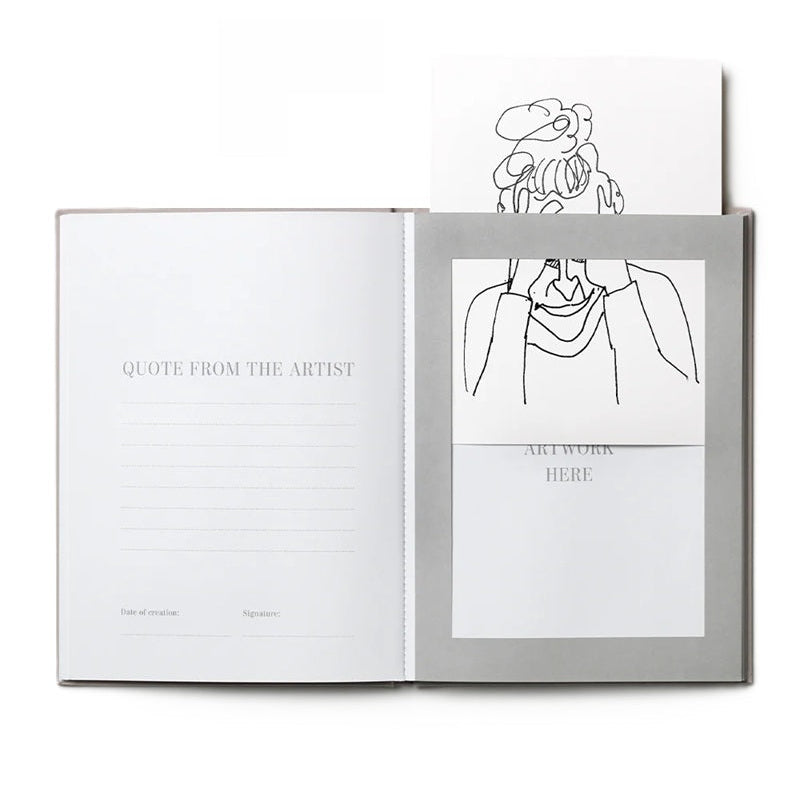 Album na rysunki GREAT ART beżowy ze złotym