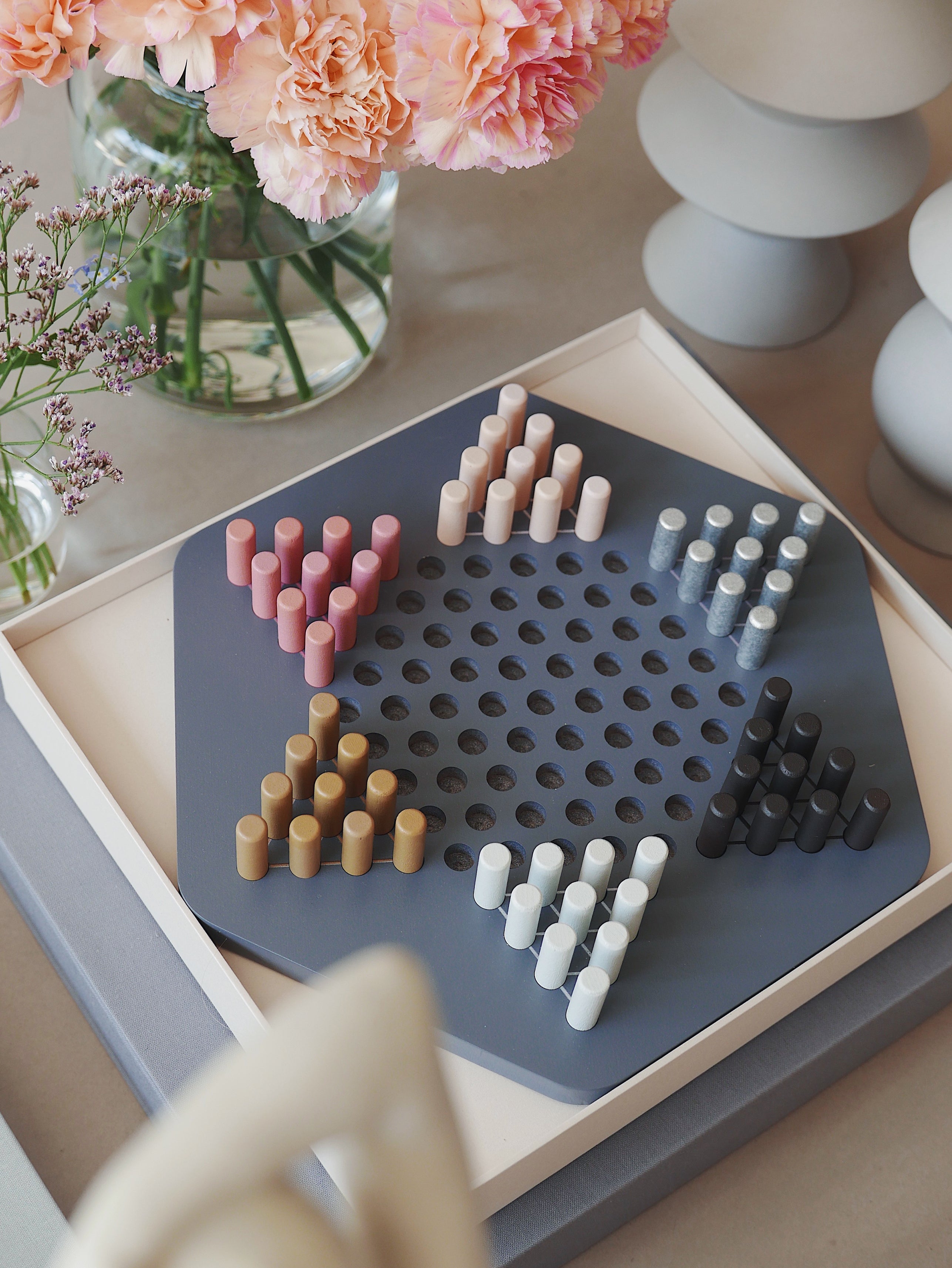 Gra trylma CHINESE CHECKERS beżowy