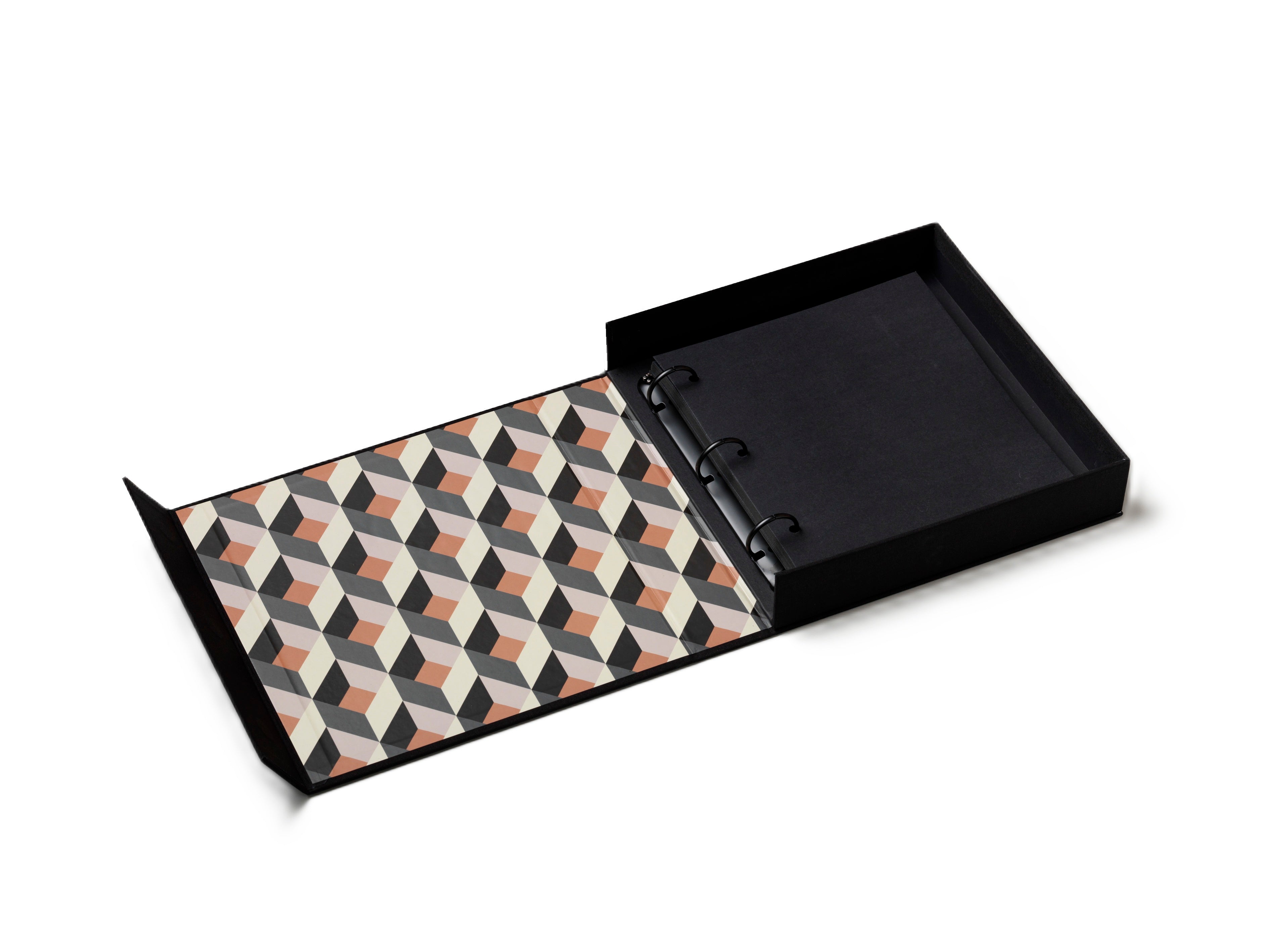 HAPPY DAYS black photo album with gold
