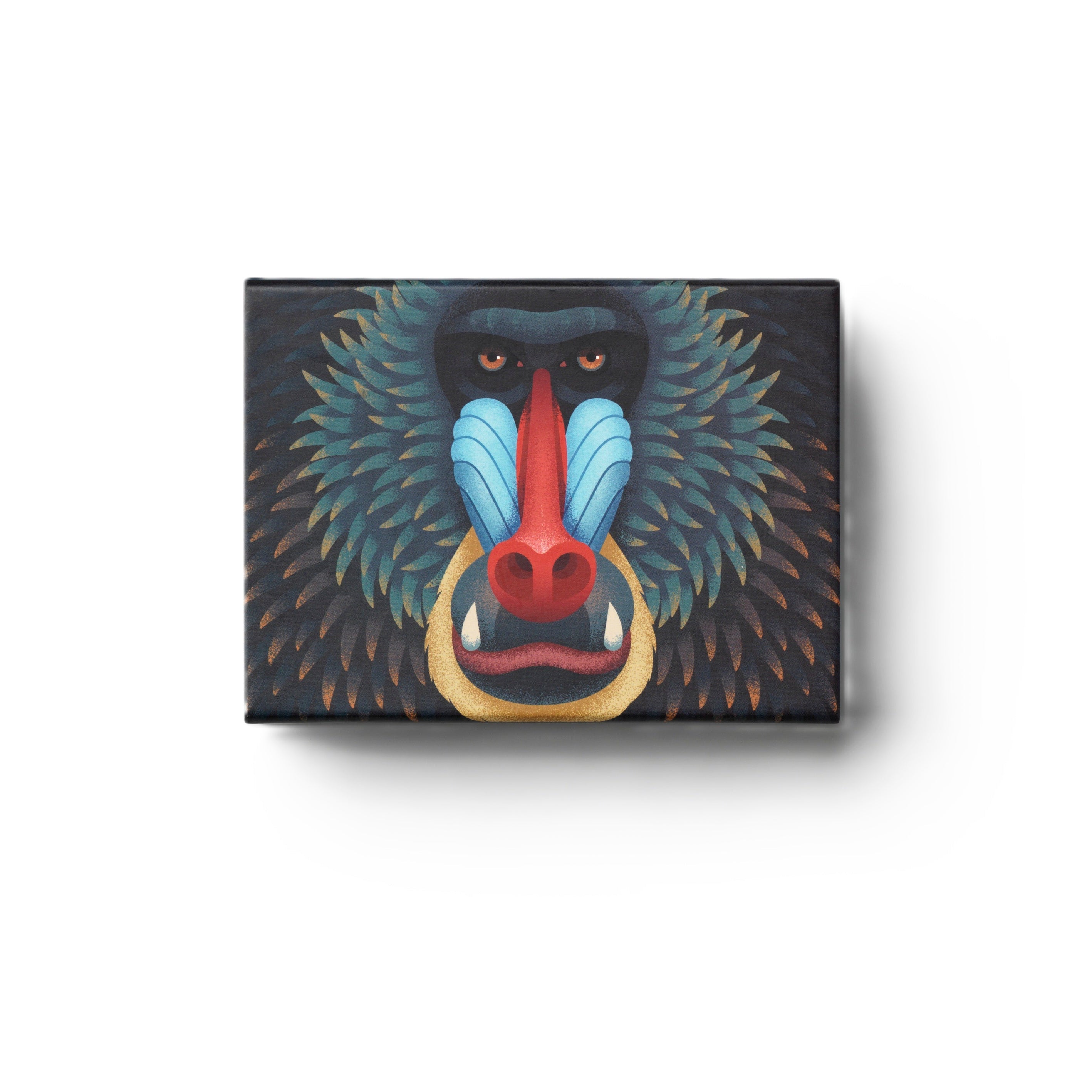 Mandrill Puzzle Black with Blue