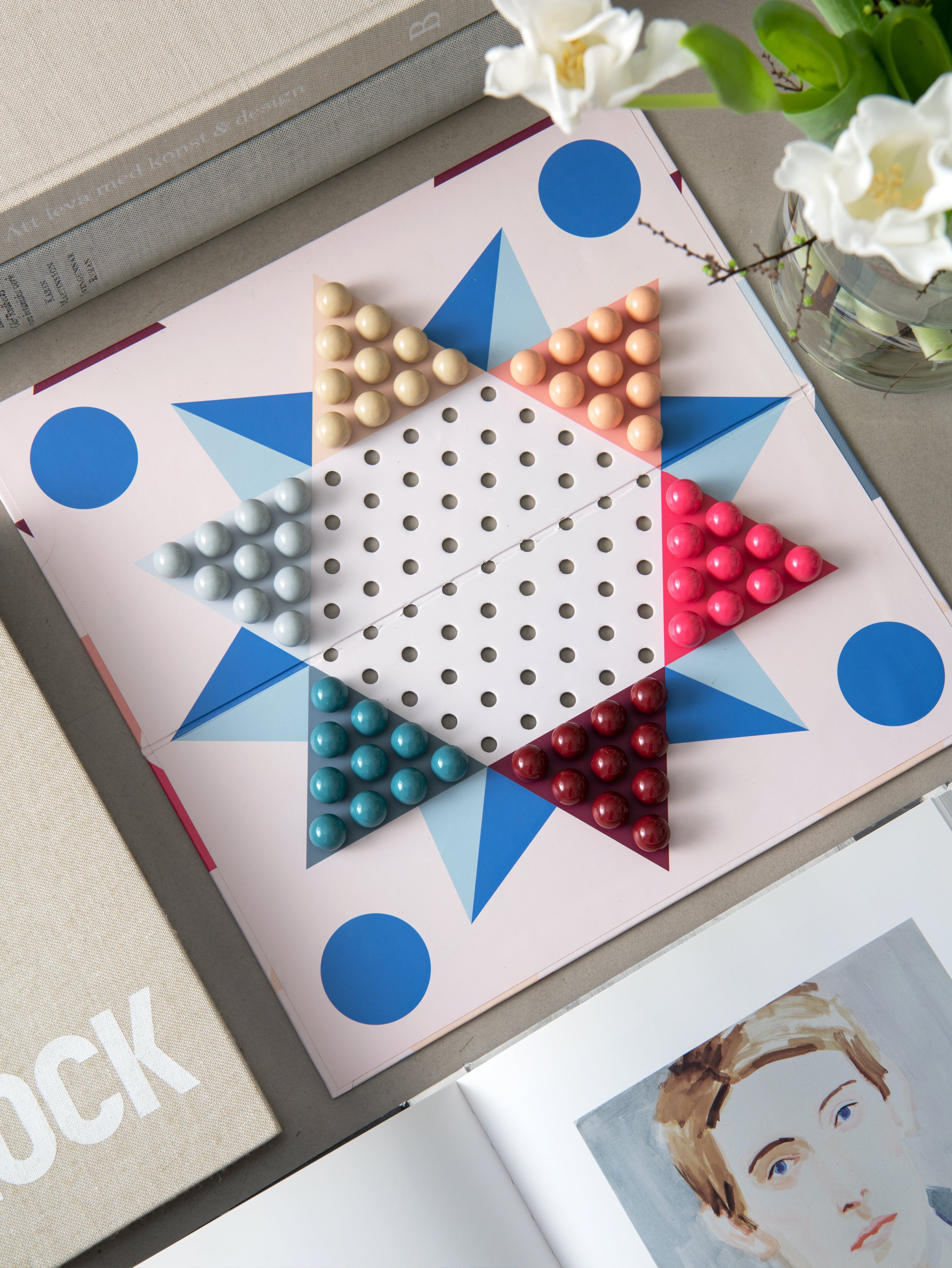 Gra trymla CHINESE CHECKERS beige