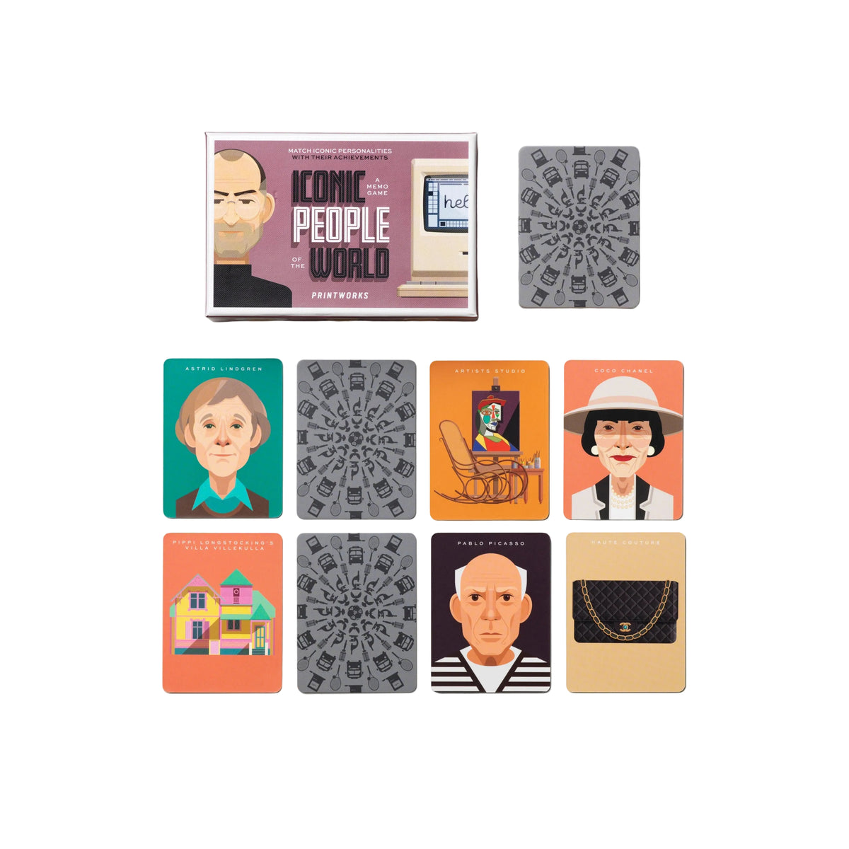 Gra memory MEMO GAME ICONIC PEOPLE fioletowy – Printworks – Eye on Design