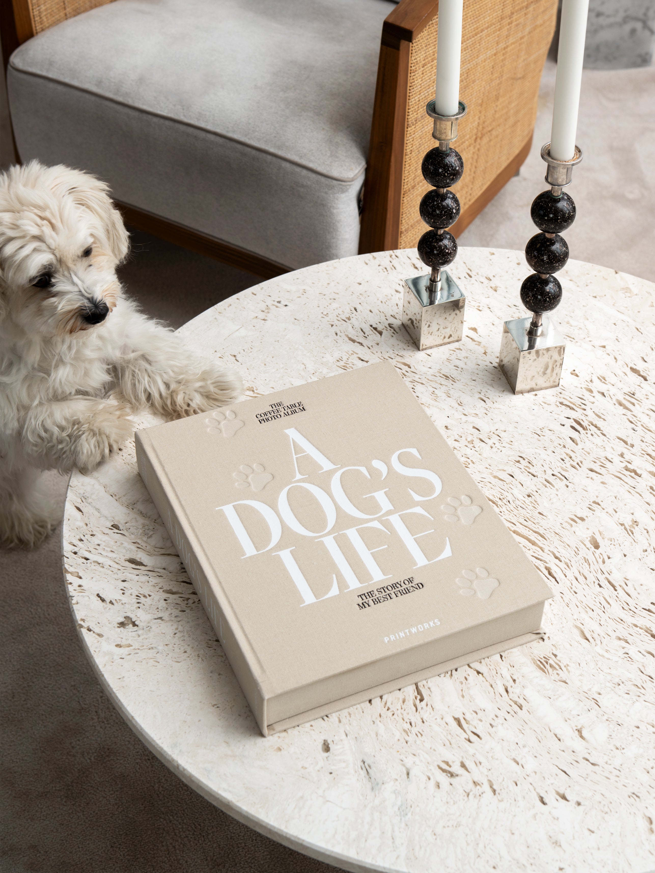 A DOG'S LIFE Photo Album Beige